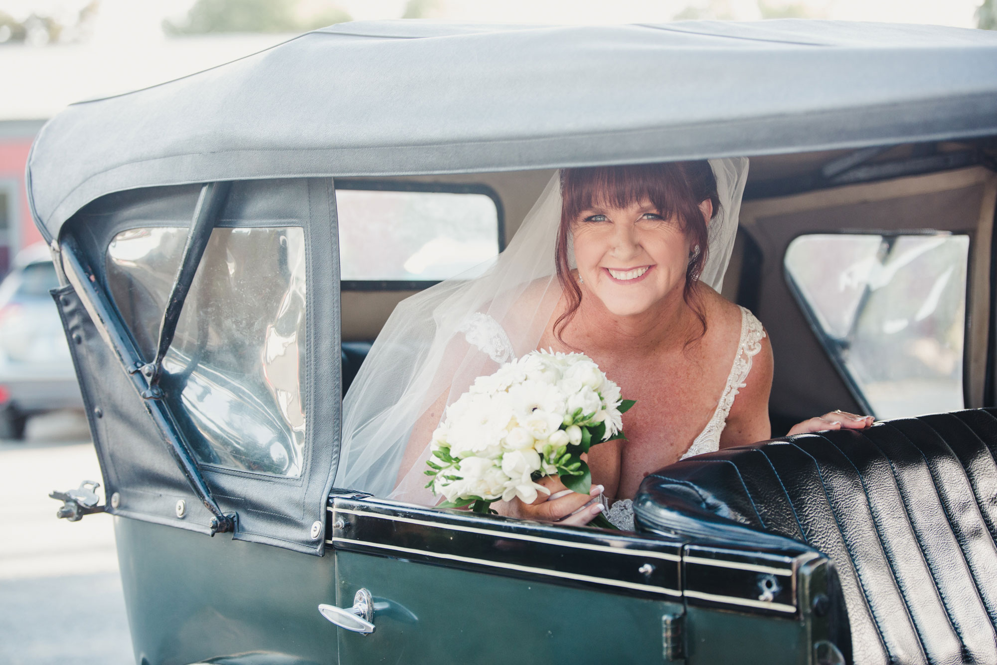 bride arriving at venue