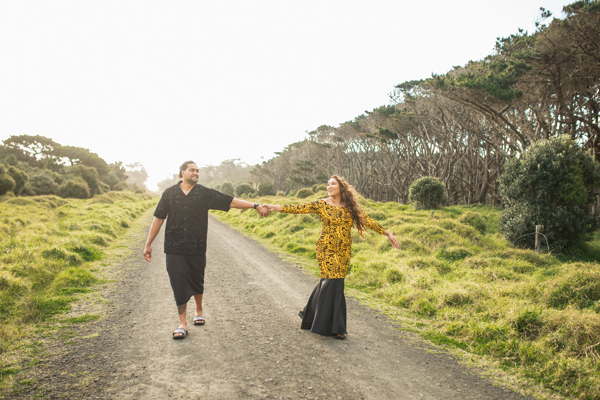 west auckland engagement photo