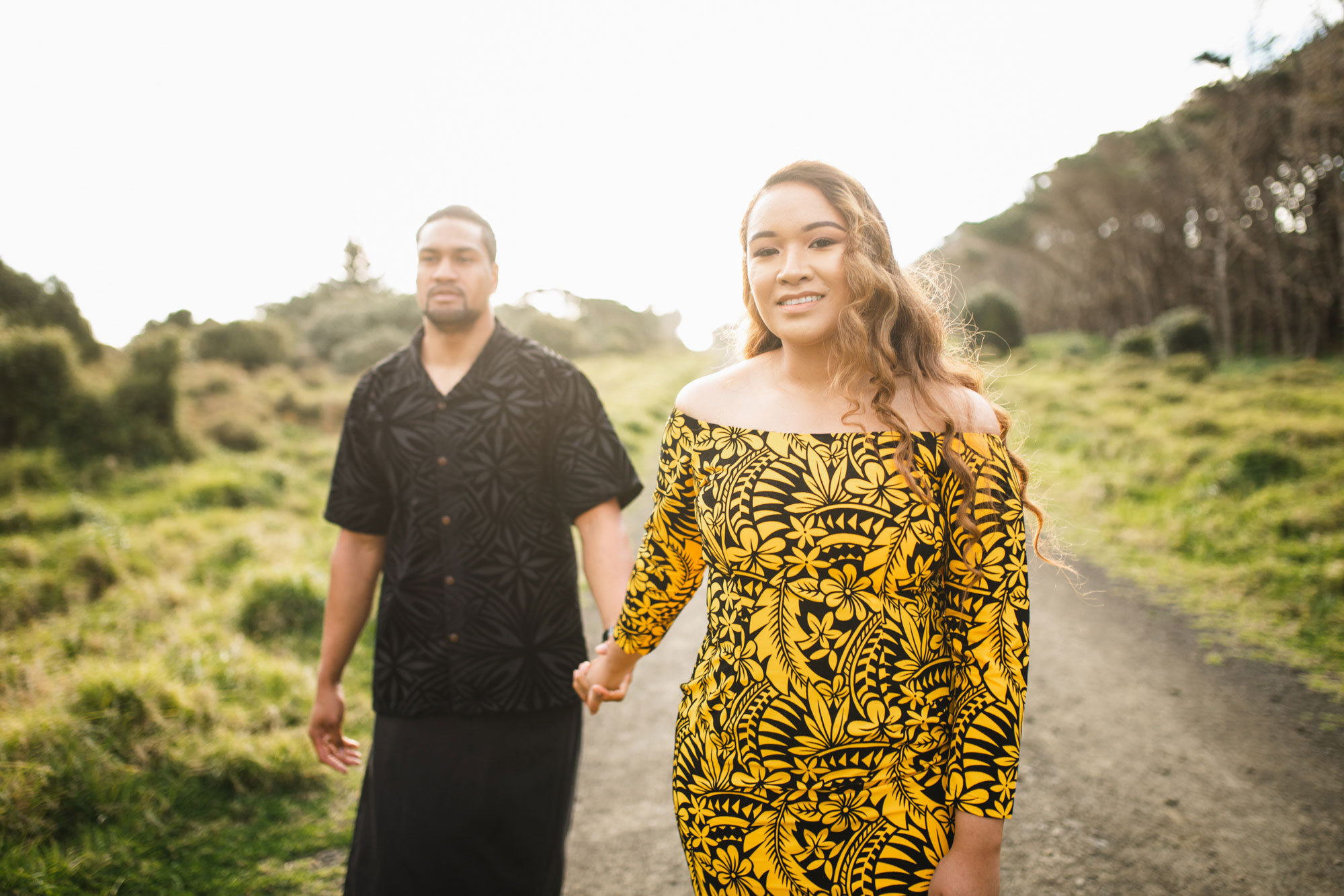 auckland sunset engagement photos