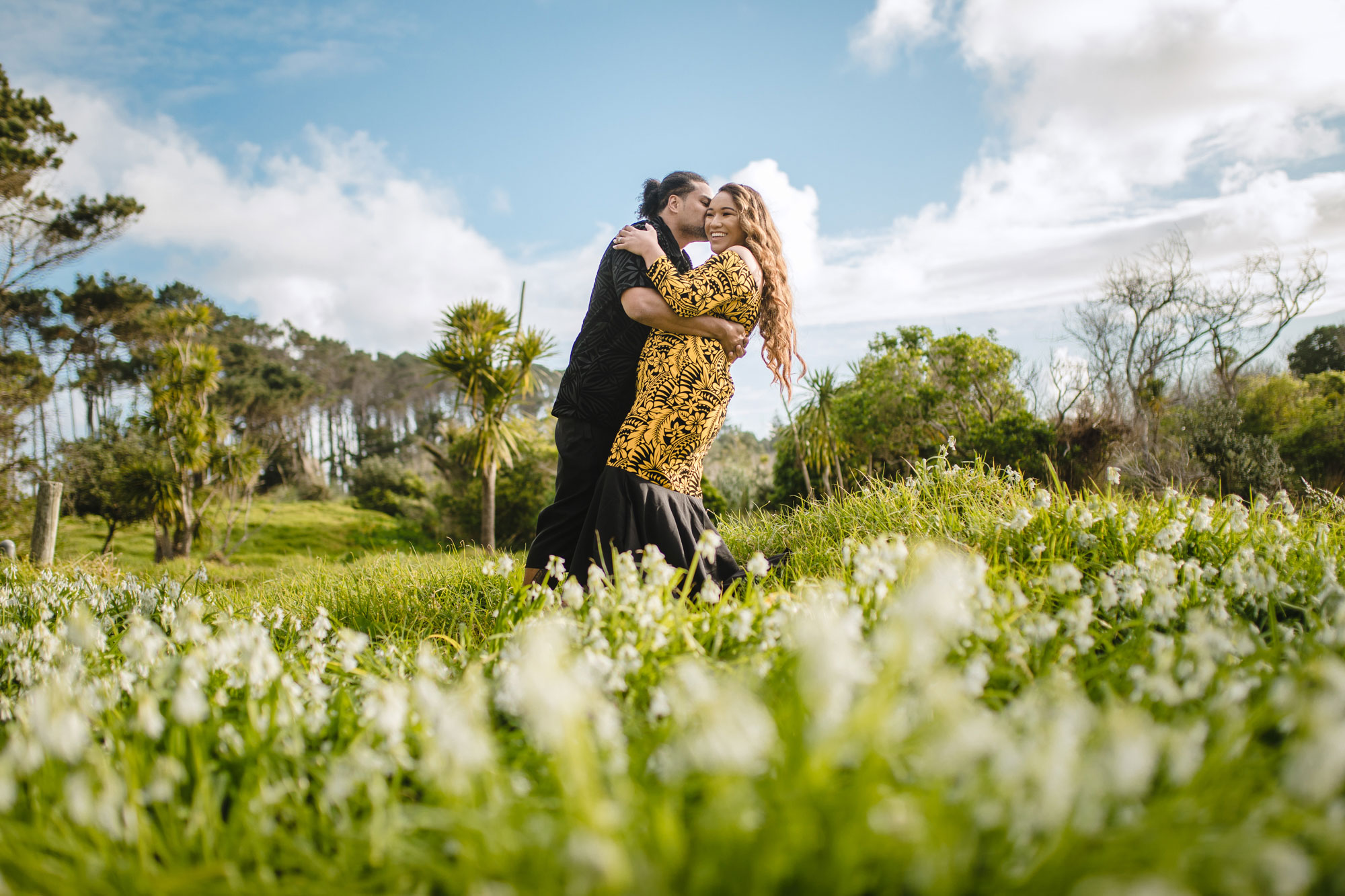 auckland spring engagement photos