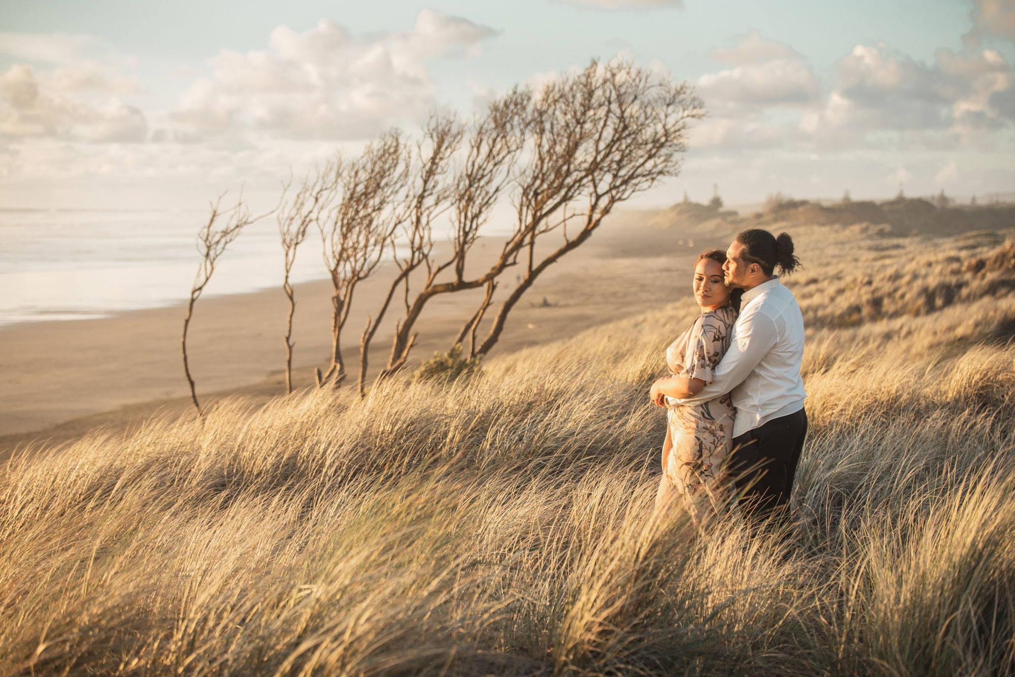 auckland sunset engagement session