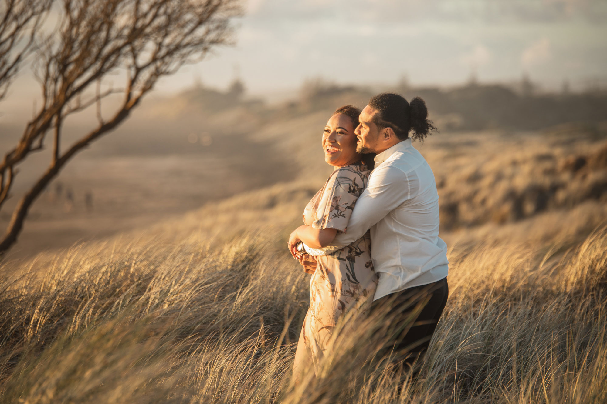 auckland couple session during sunset