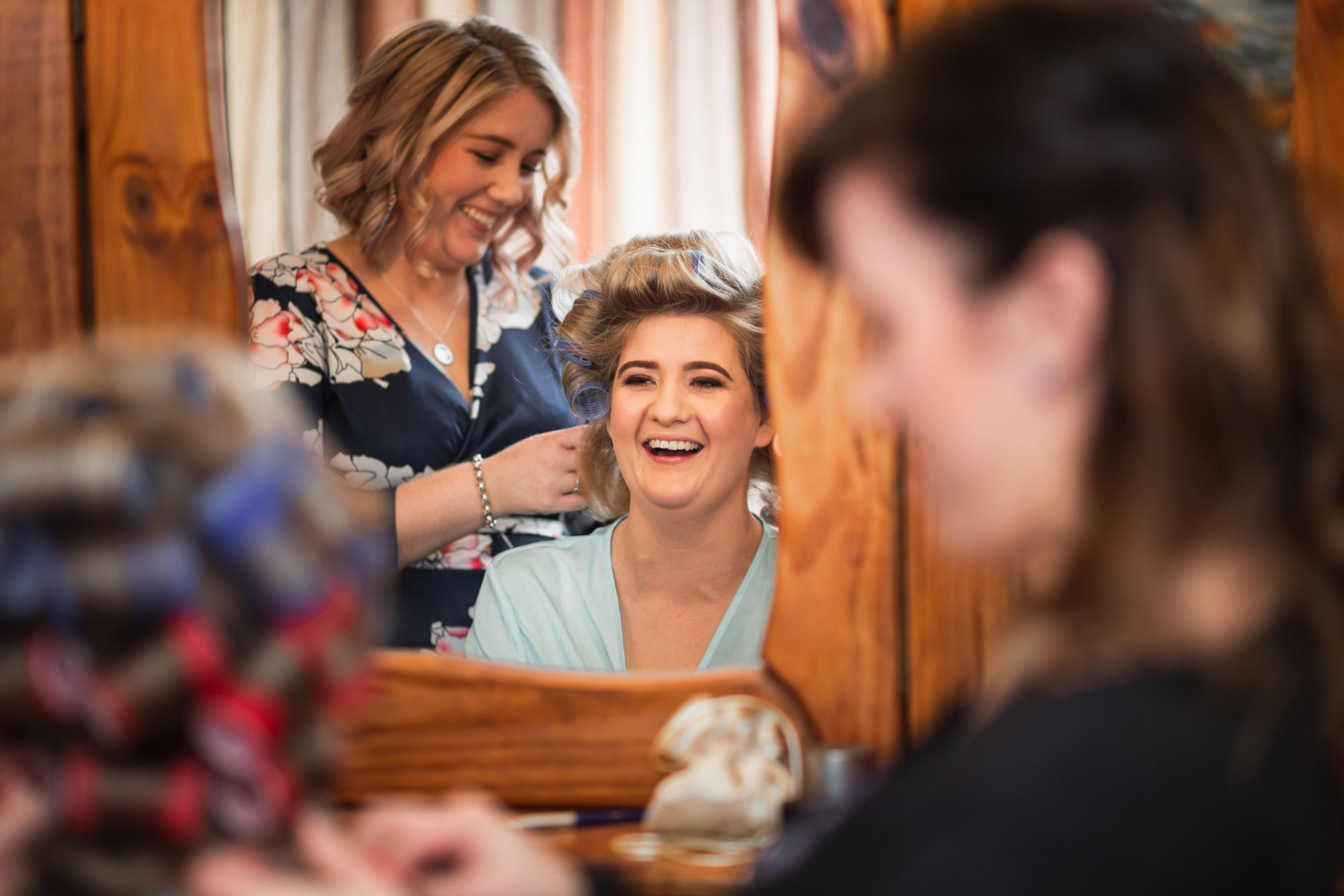 bride having a laugh