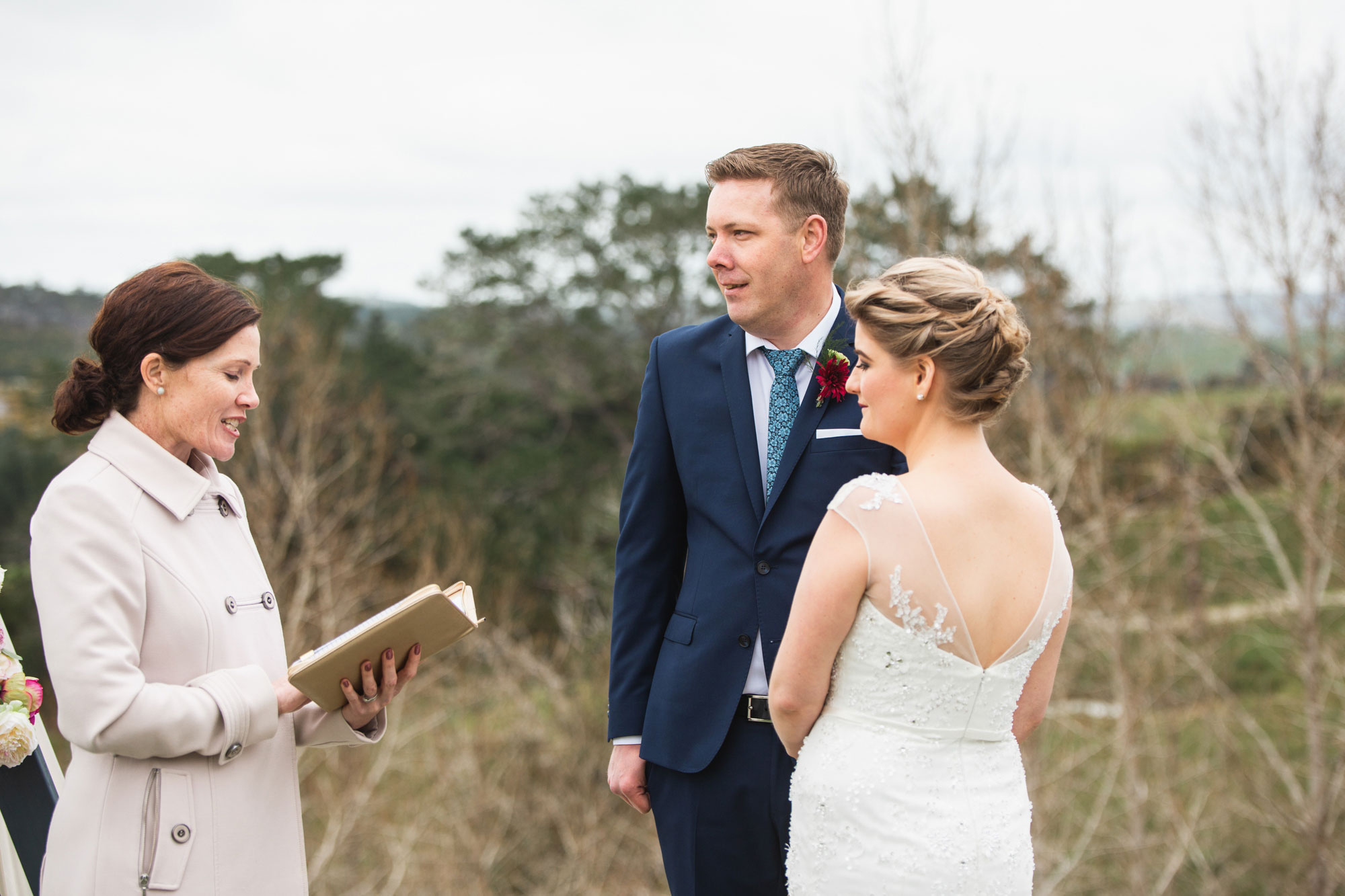 celebrant at the wedding