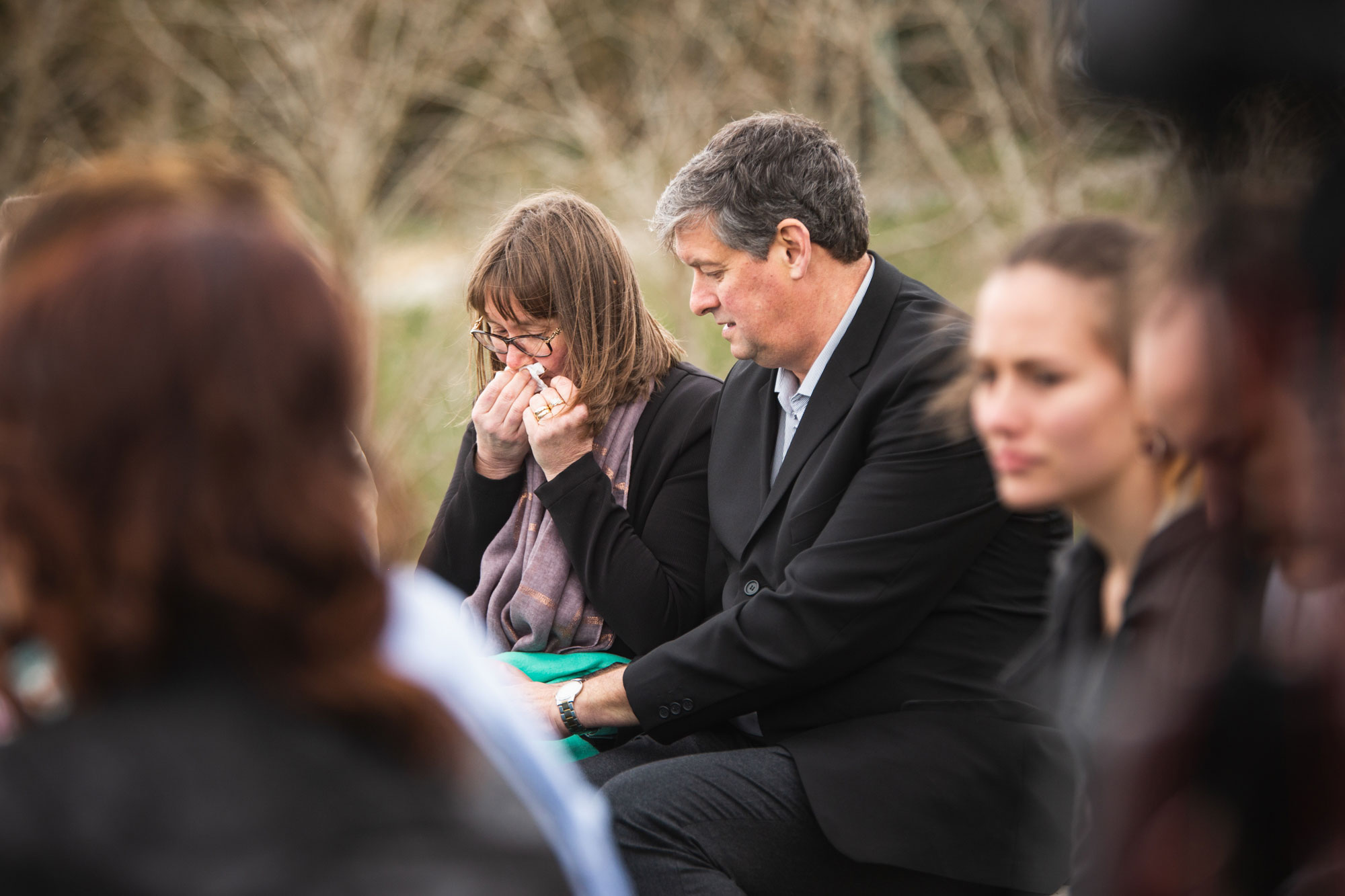 wedding guest crying