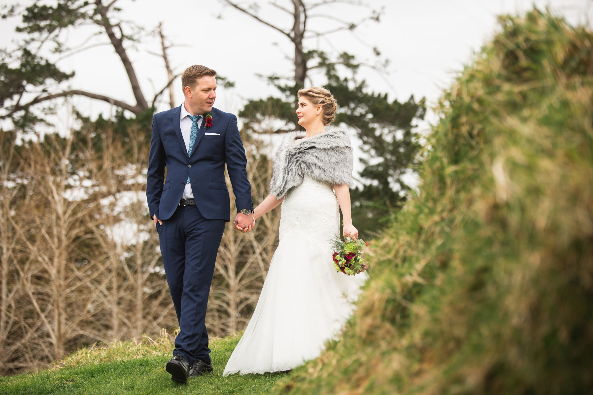 bride and groom portrait