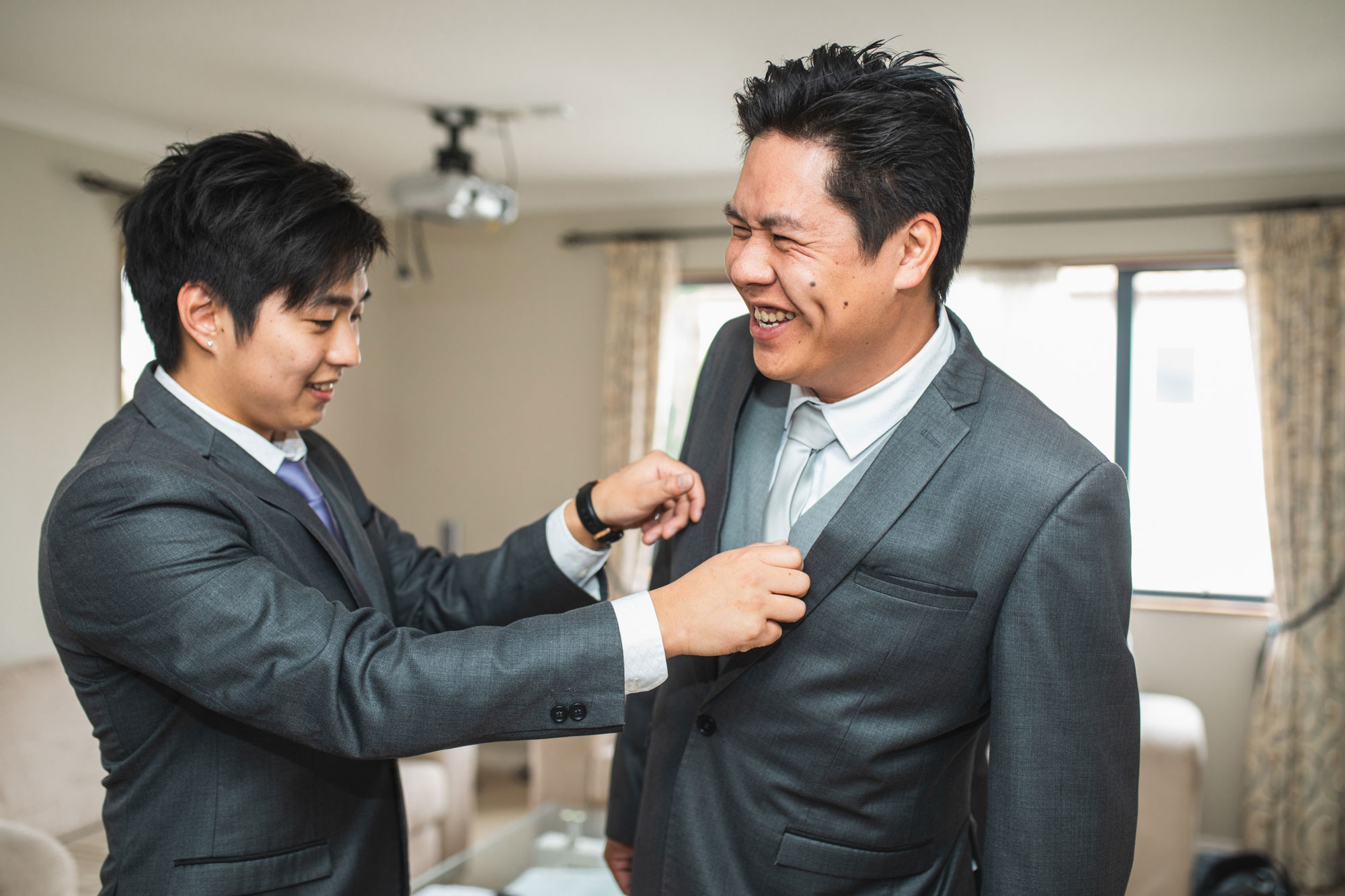 groom getting ready