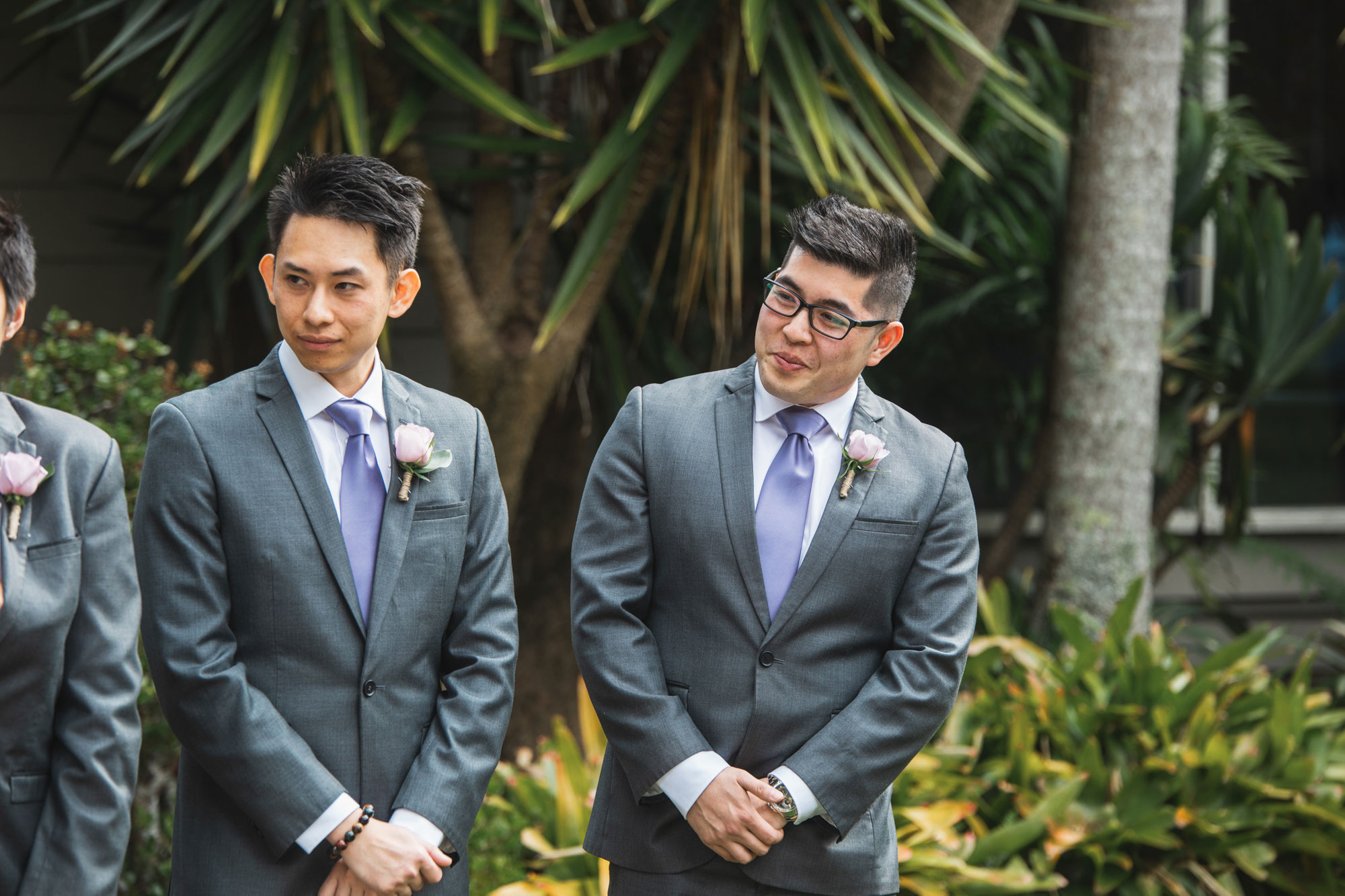 groomsmen at the ceremony