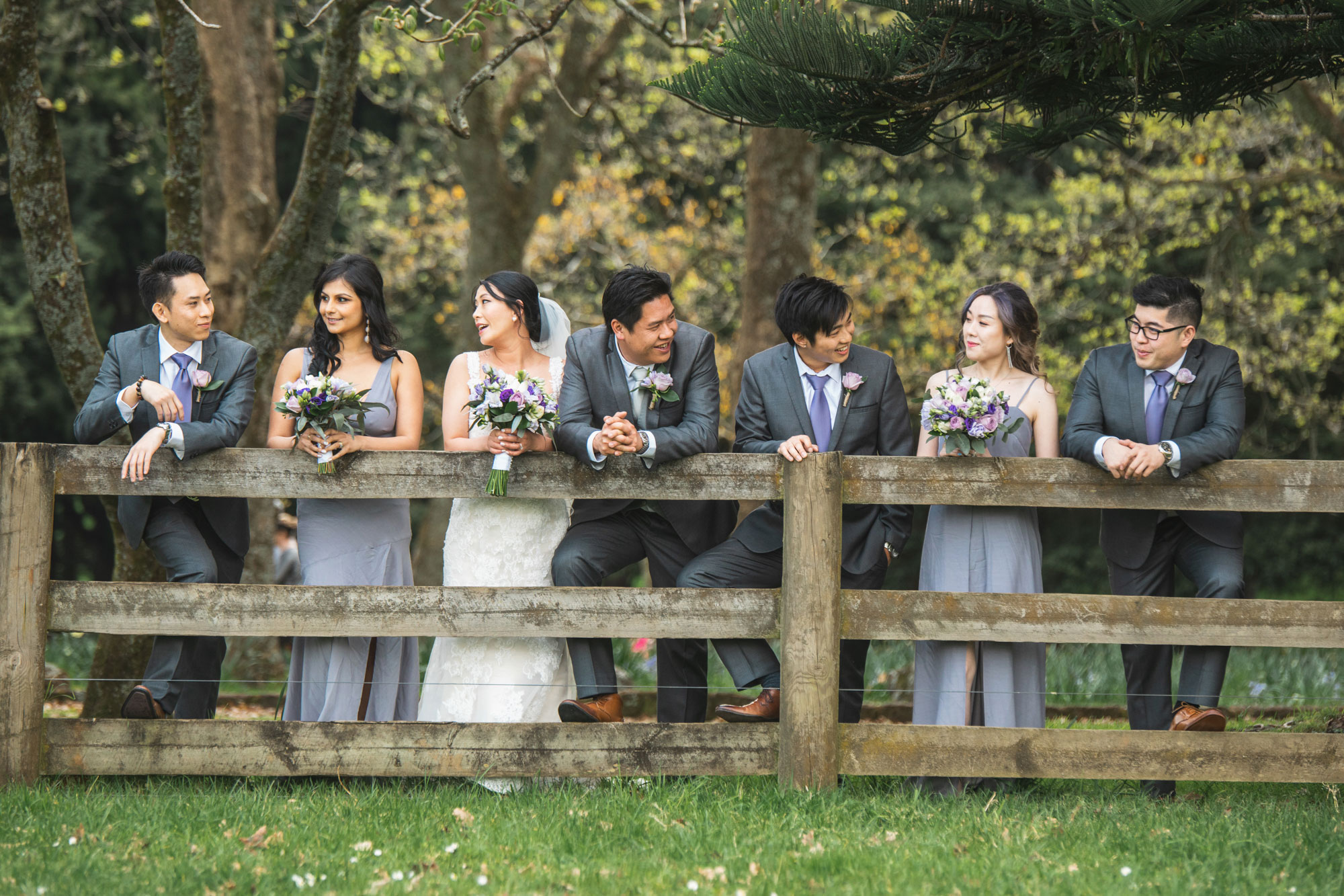 cornwall park bridal party photos