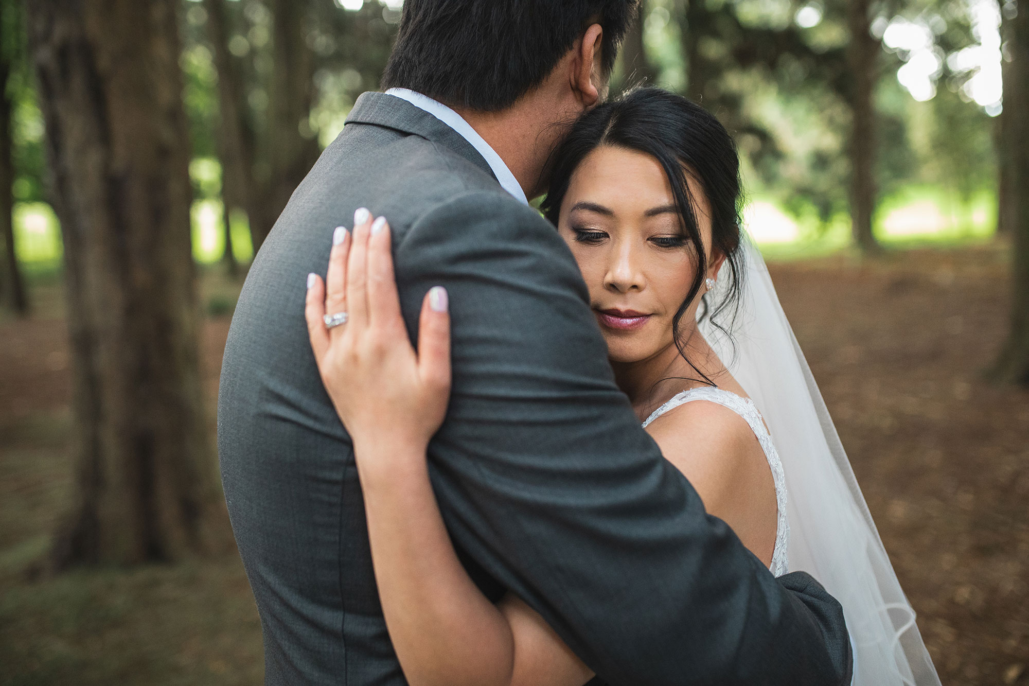 bride and groom portrait auckland