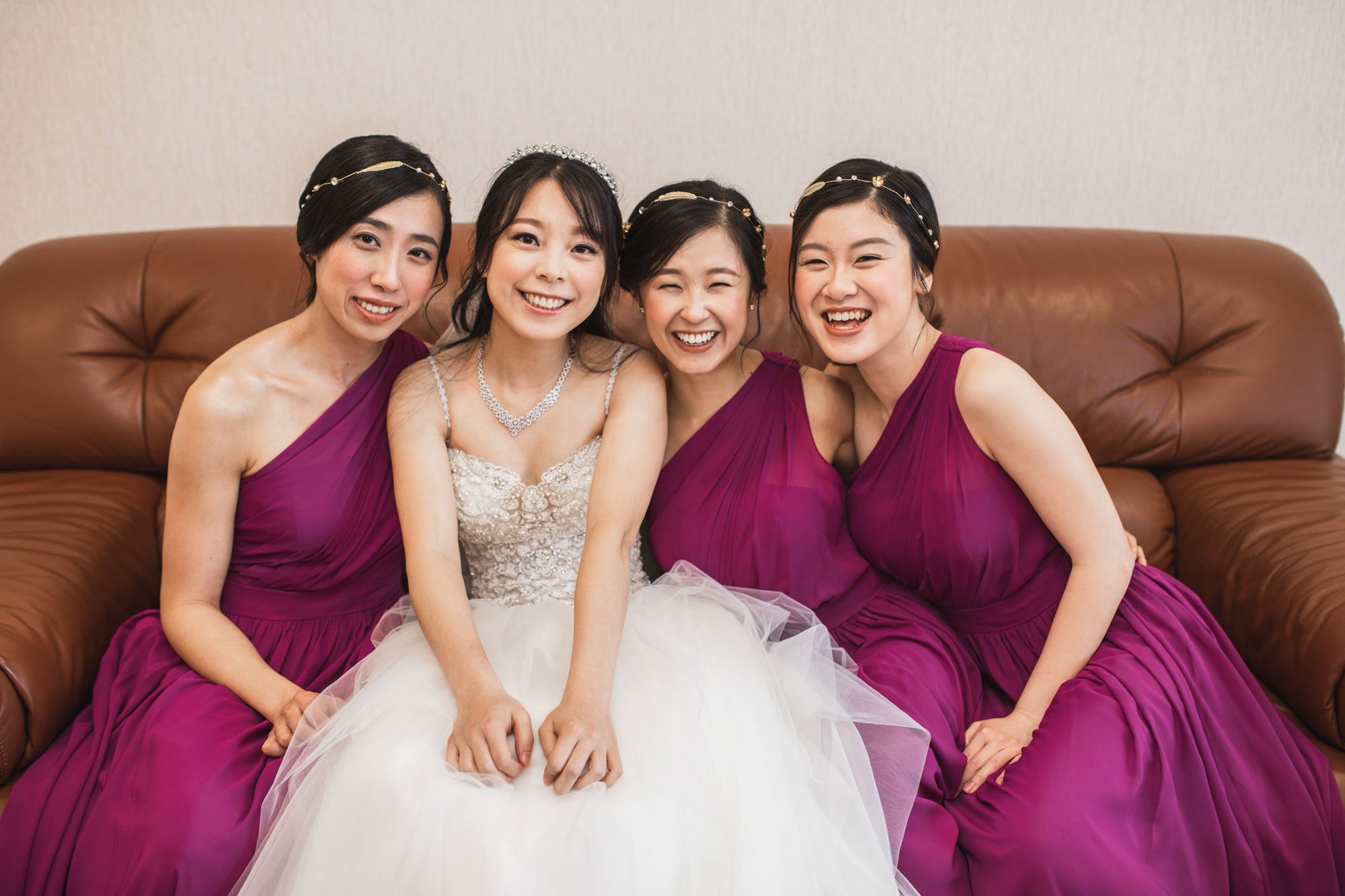 auckland wedding bride and the bridal party