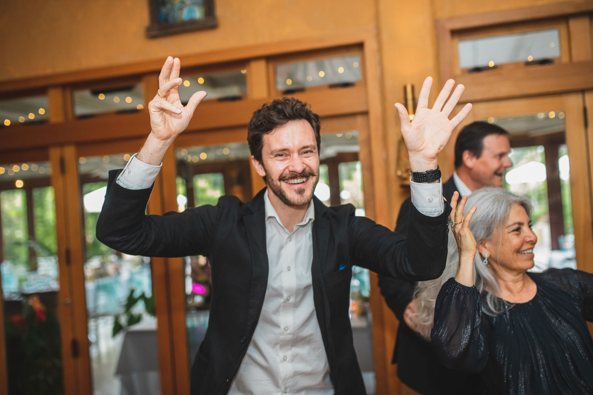 wedding guest dancing