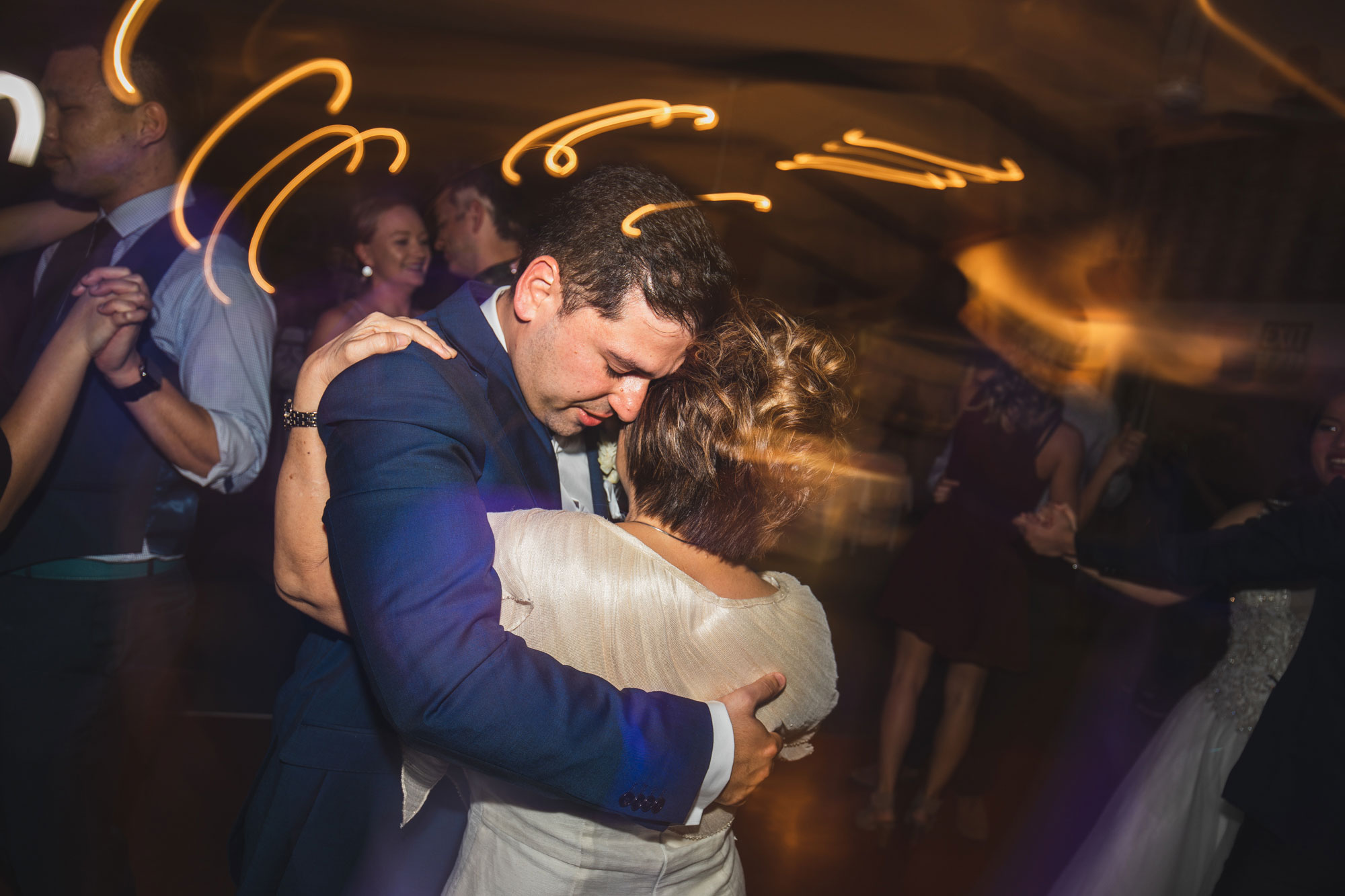 auckland wedding groom and mother emotional