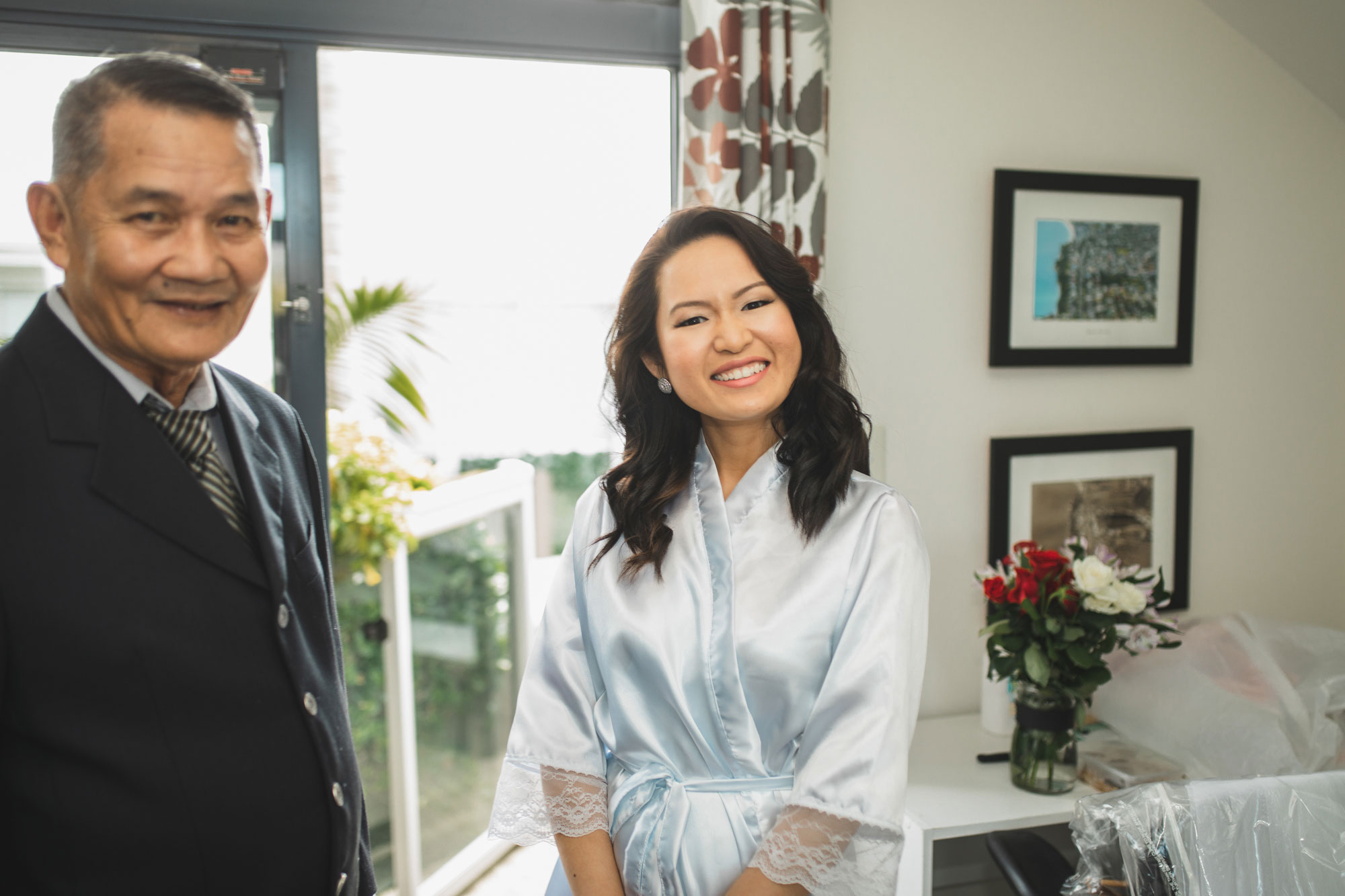 auckland wedding bride smiling