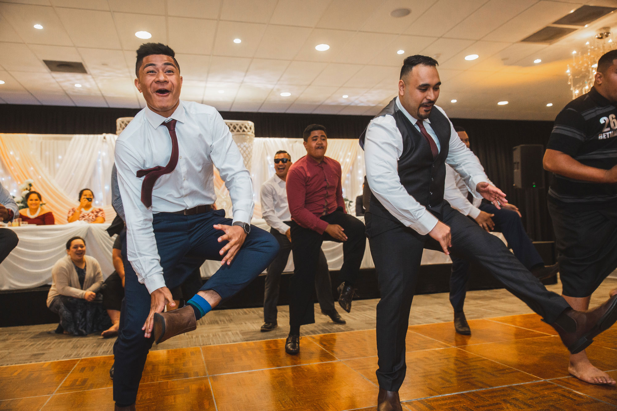 groom and the boys dancing