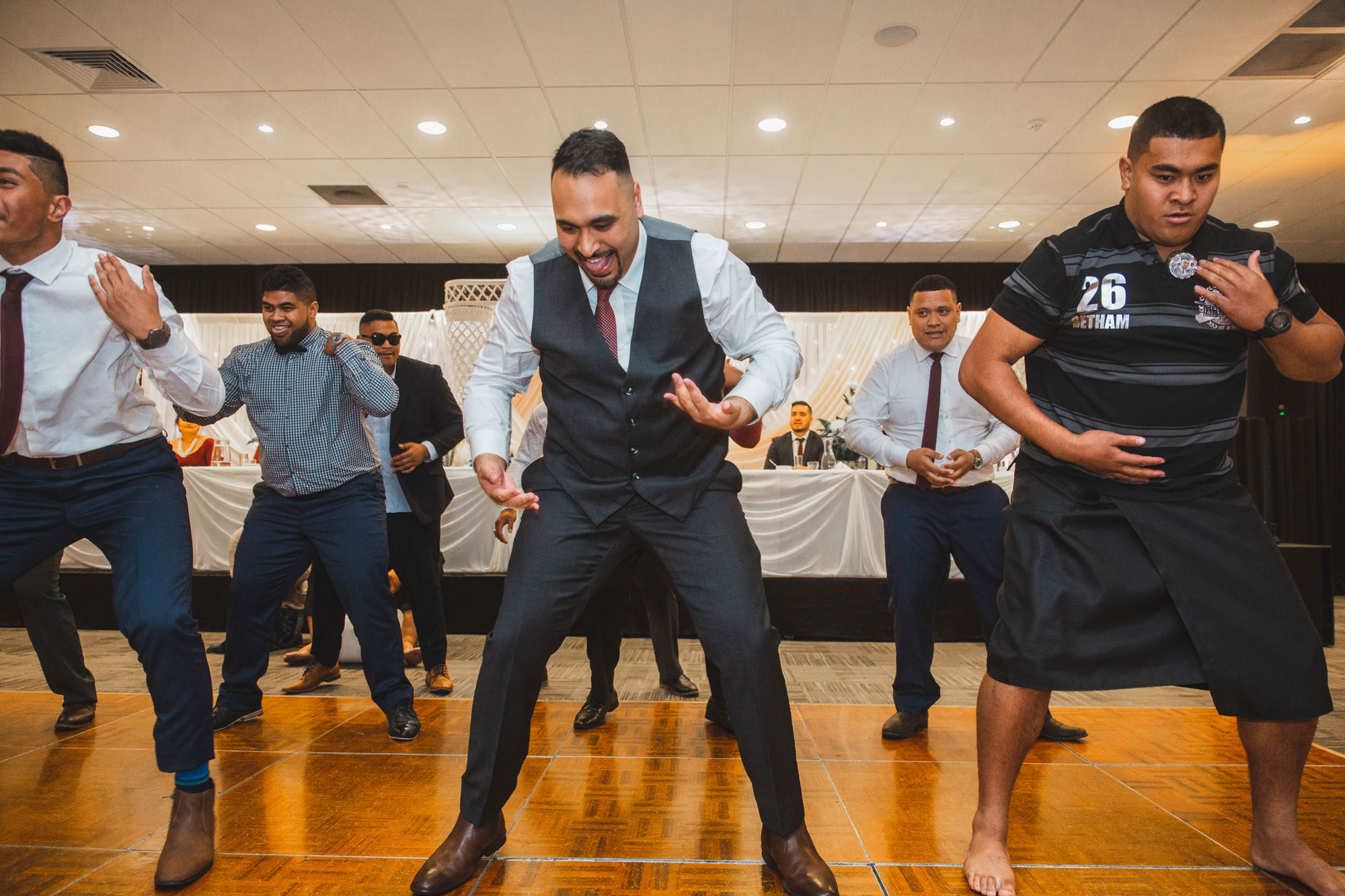 groom enjoying on dance floor