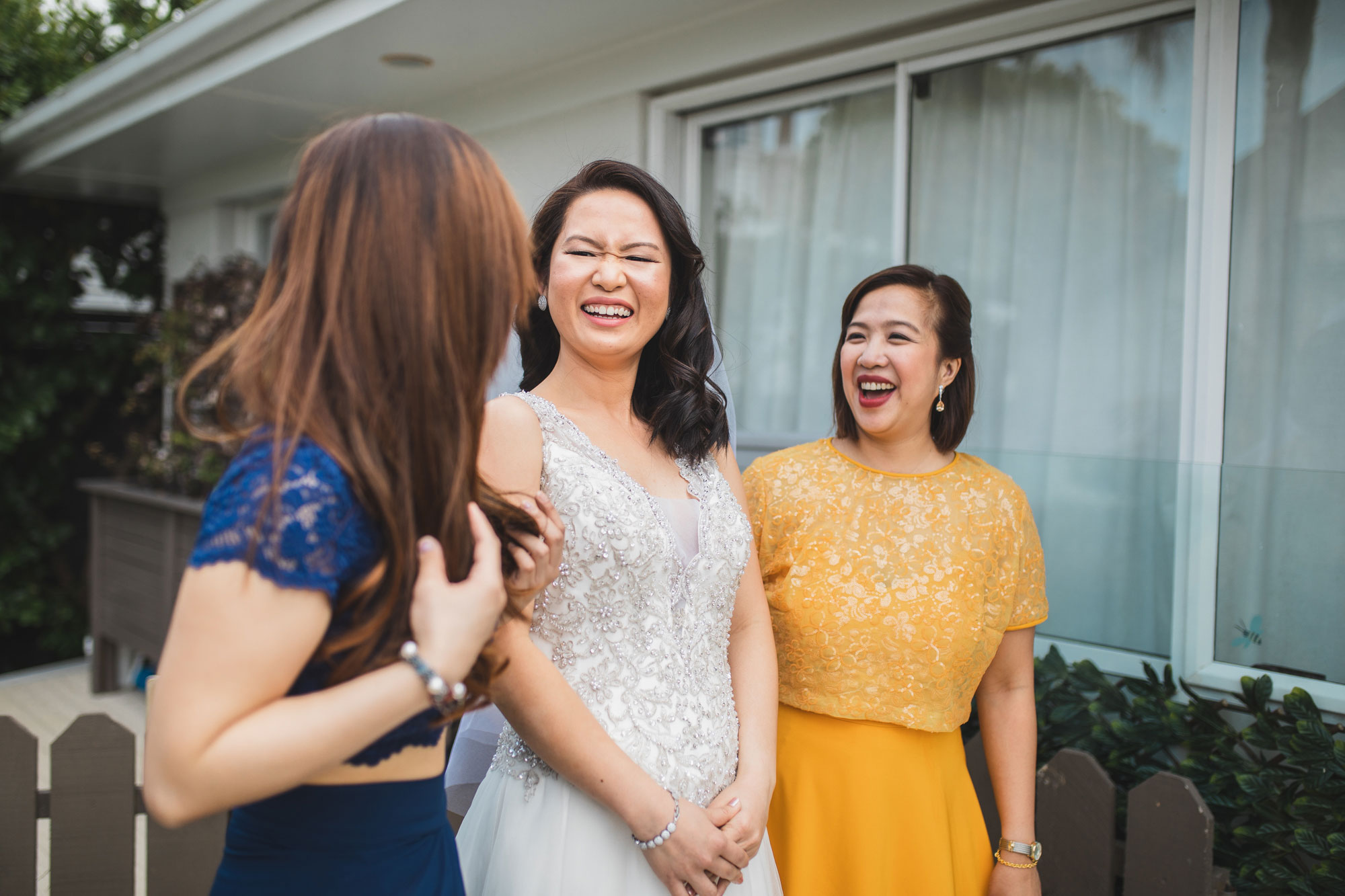 auckland wedding bride and the girls