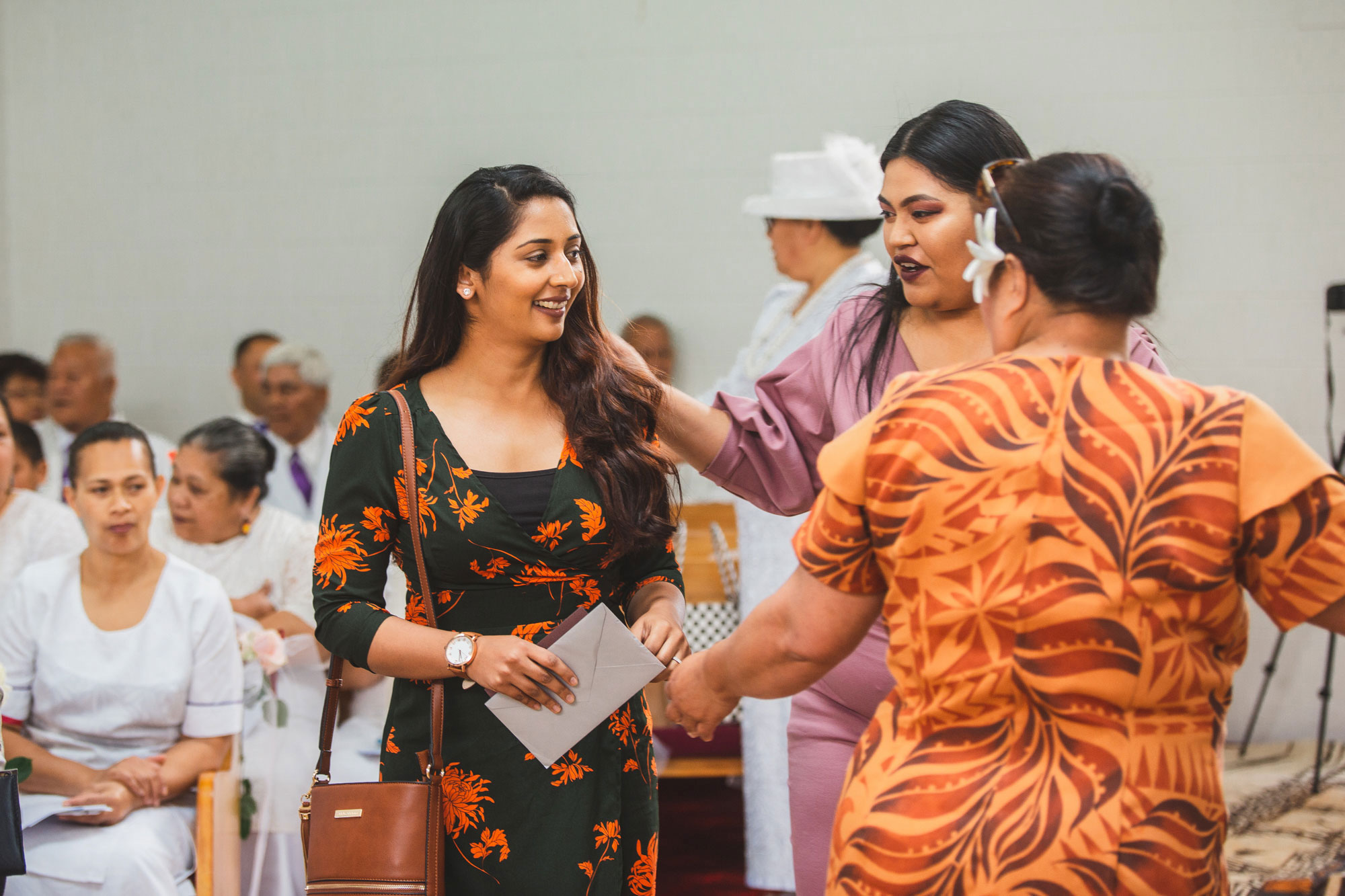 wedding guests at the ceremony