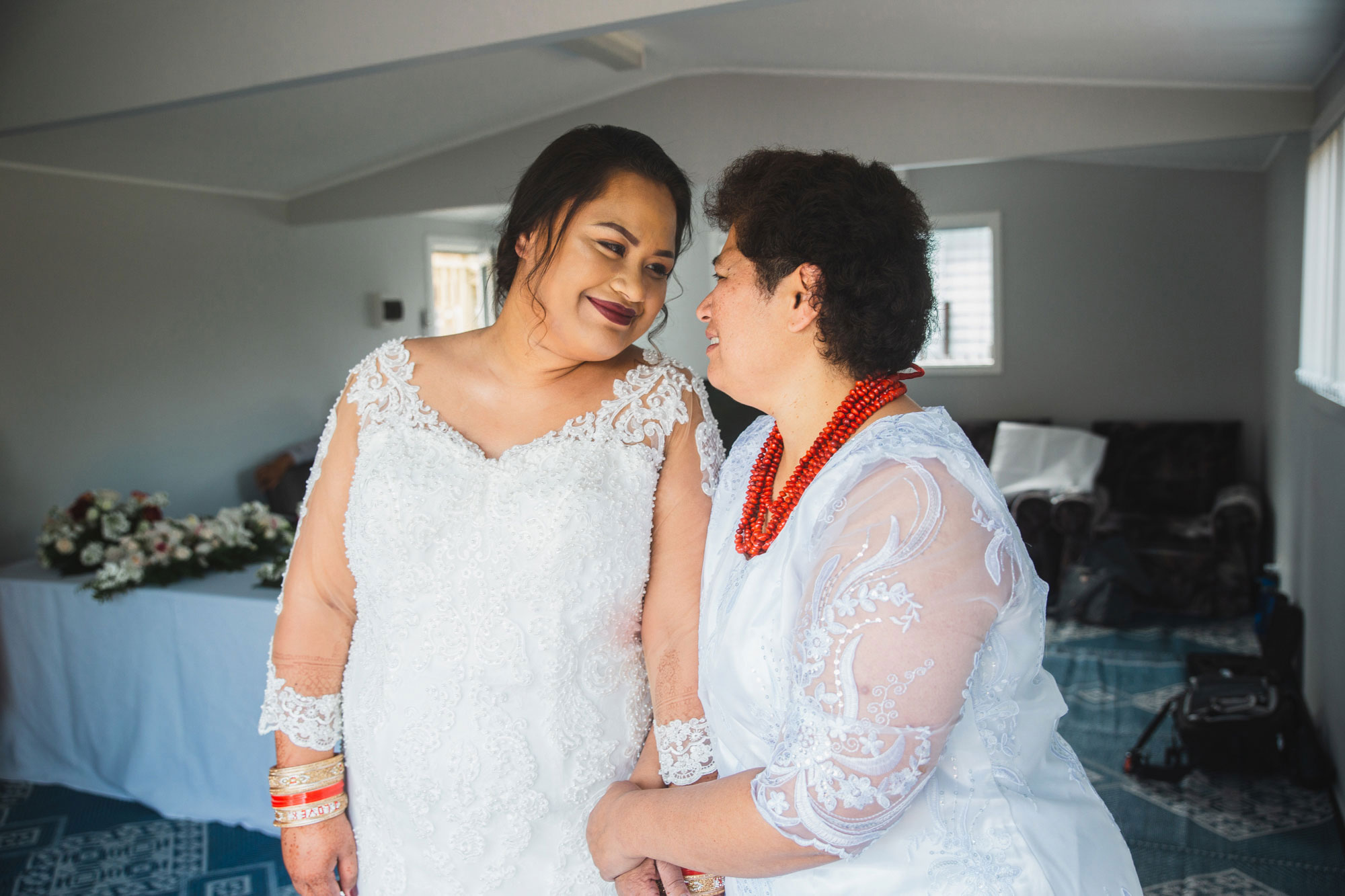 bride and mother