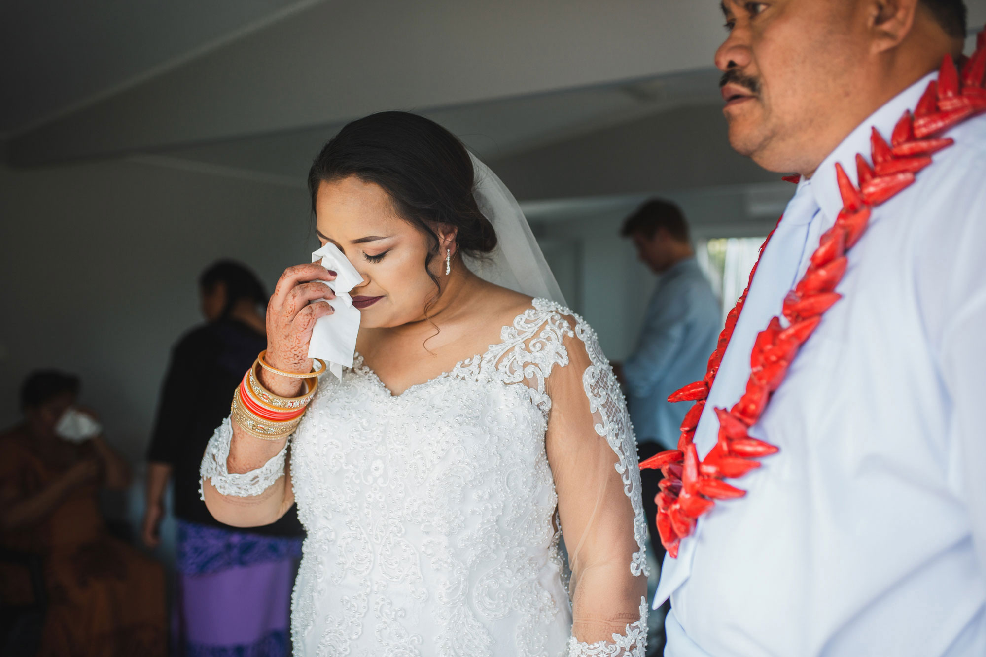 bride crying