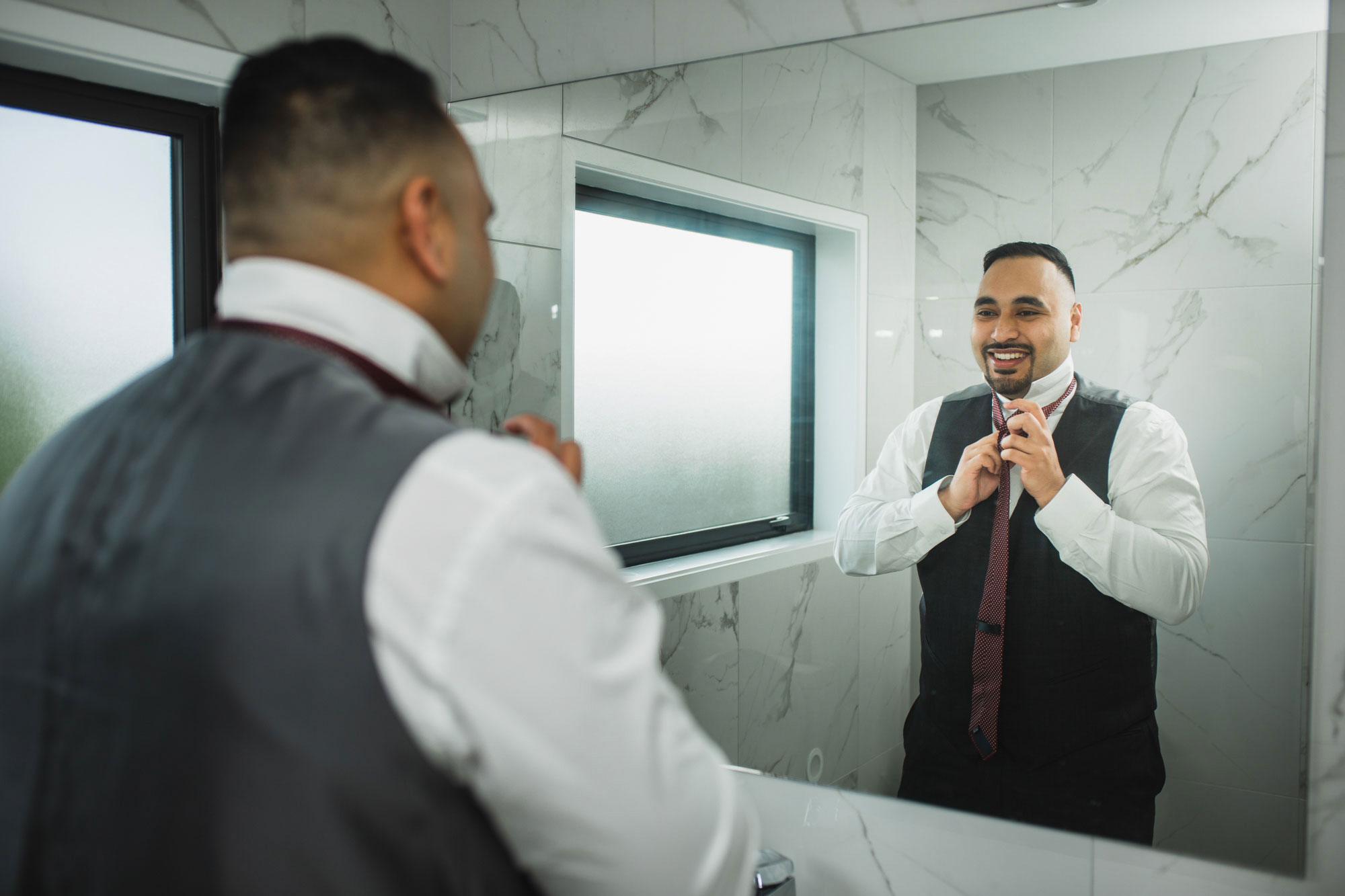 groom getting ready