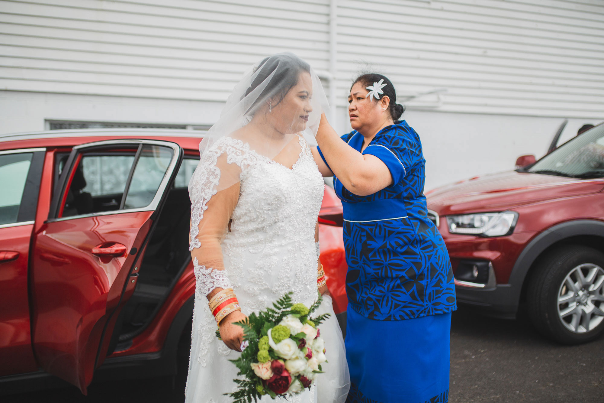 bride just before entering church