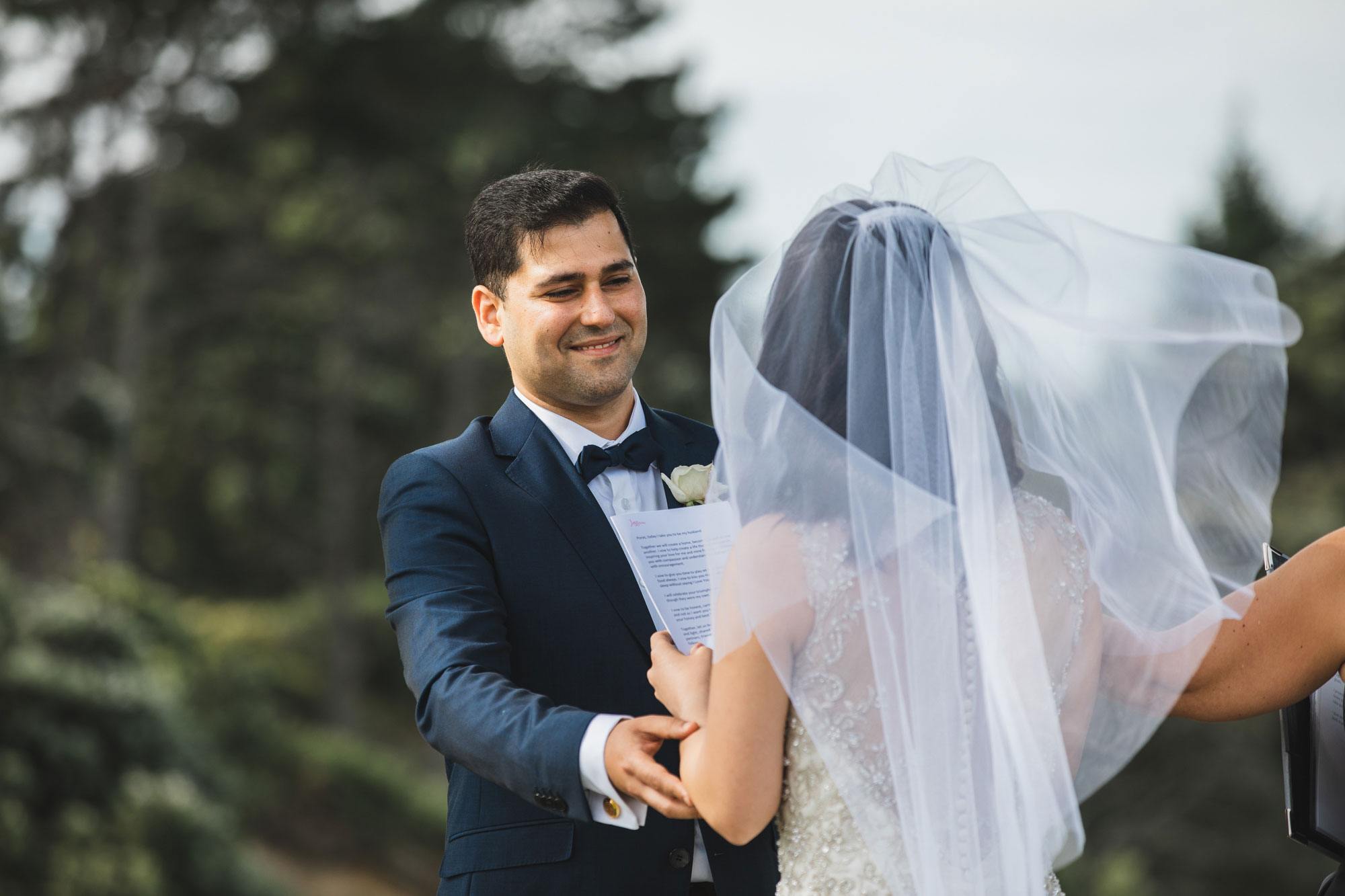 auckland wedding groom smiling