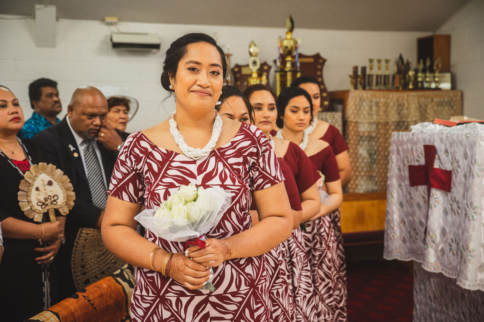 bridesmaids at the ceremony