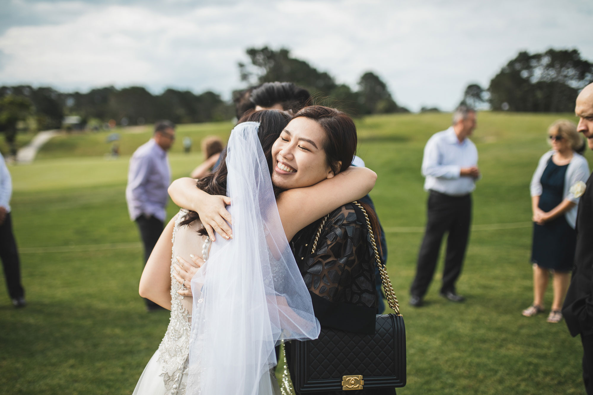 auckland wedding bride and friend