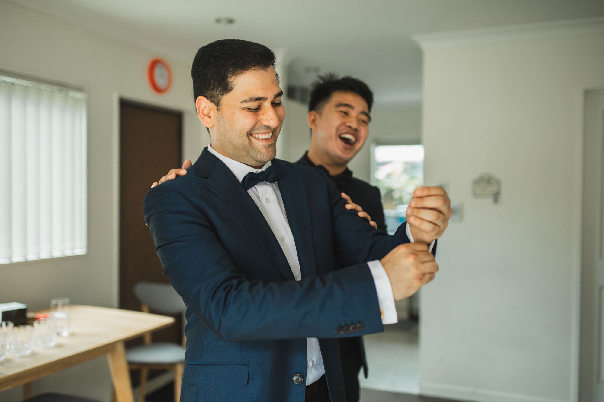 auckland wedding groom and best man