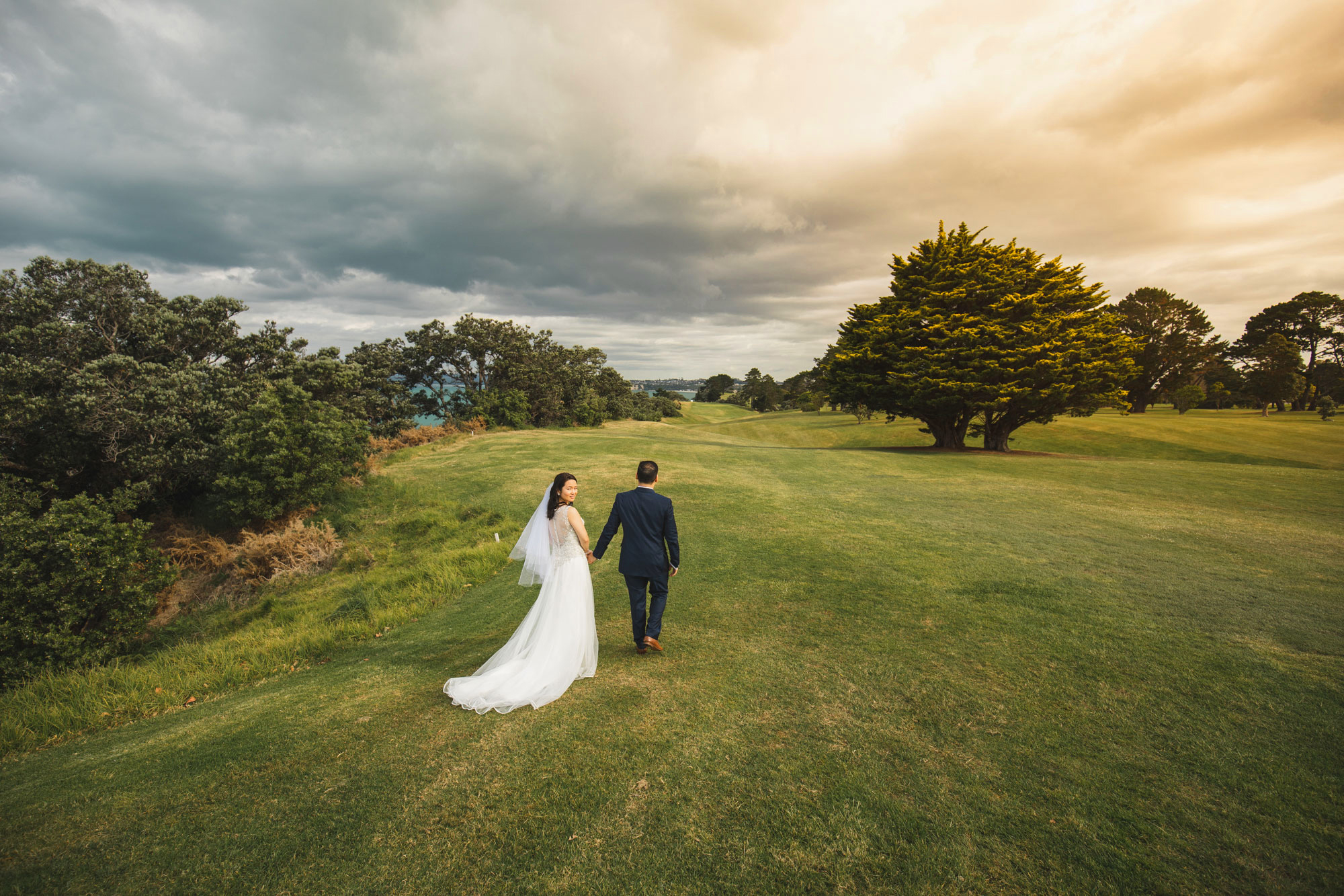 auckland howick golf course wedding photo