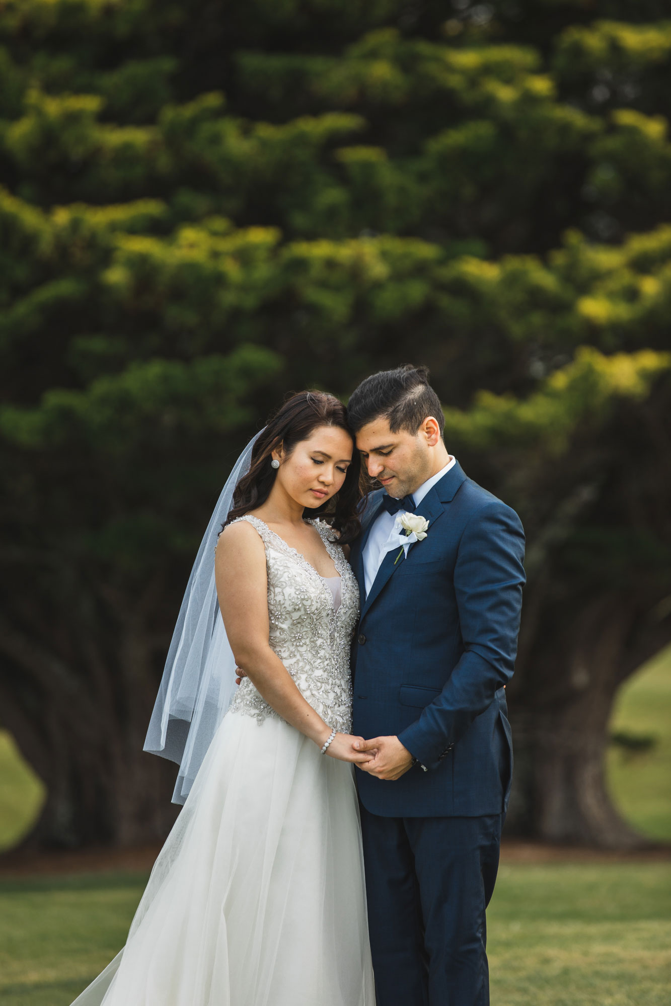 auckland wedding bride and groom photo