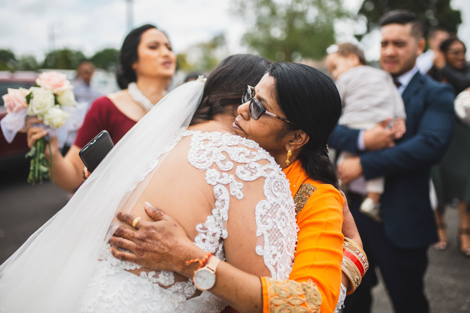 bride and a guest auckland wedding