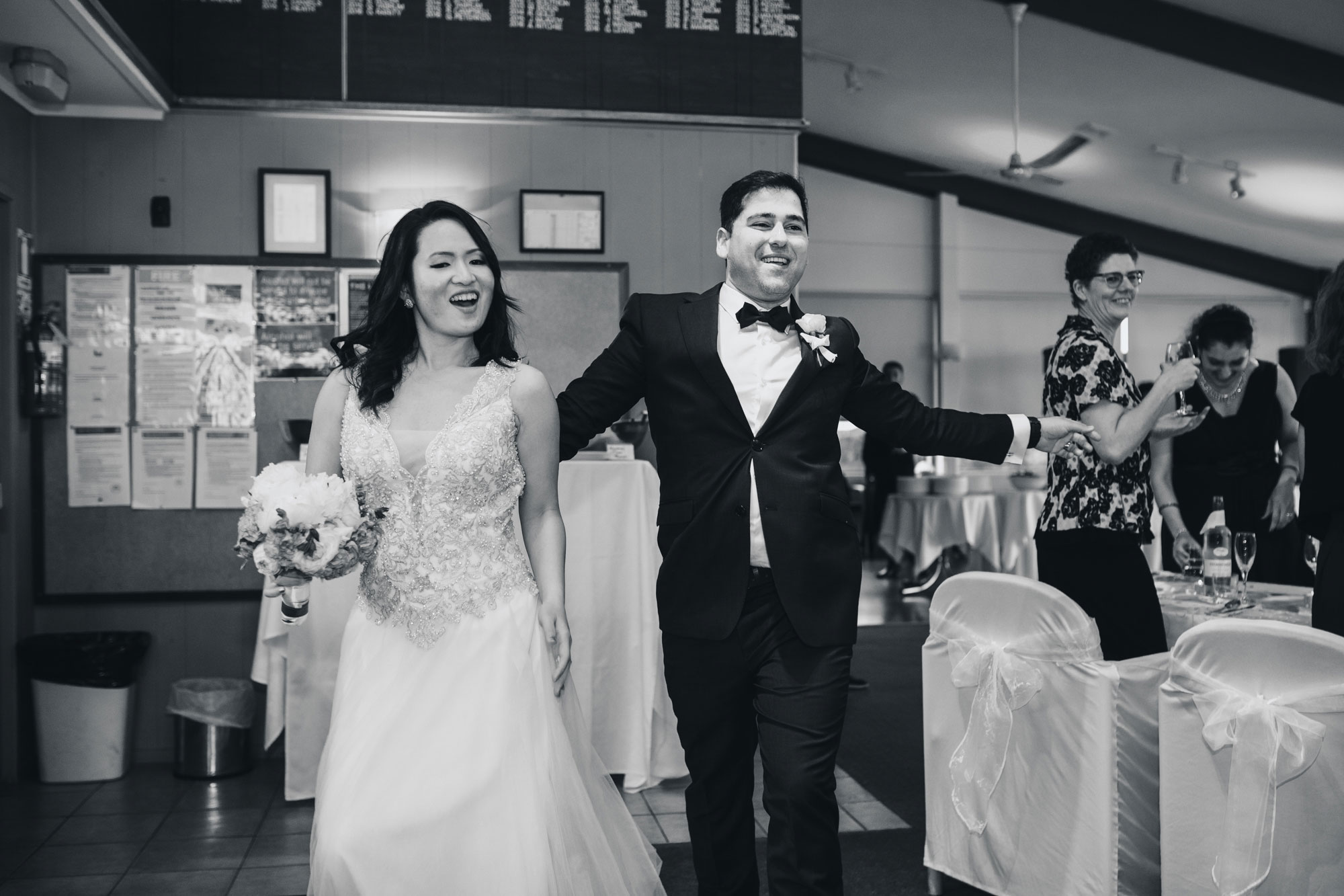 auckland wedding bride and groom reception