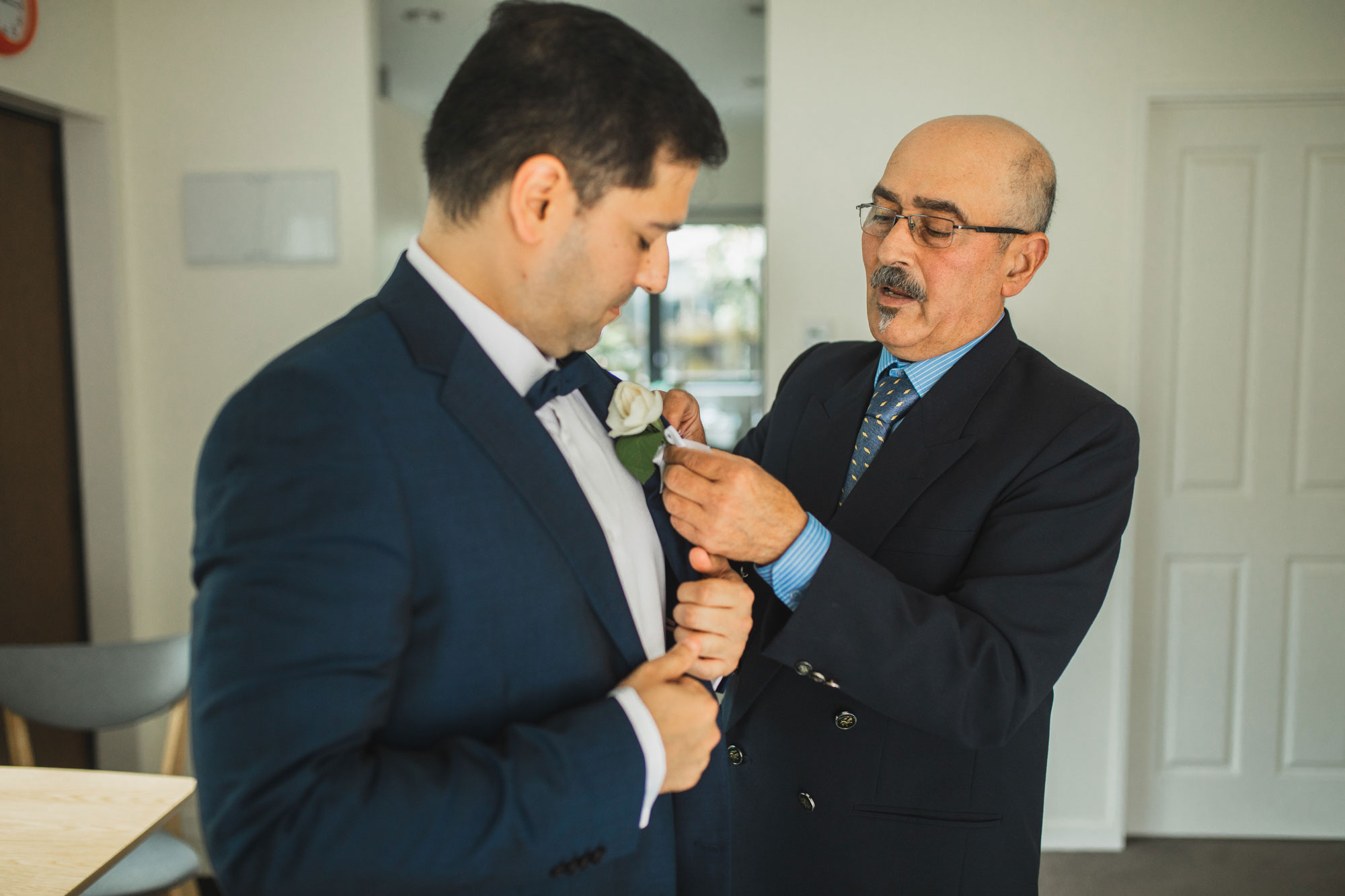 auckland wedding groom and father