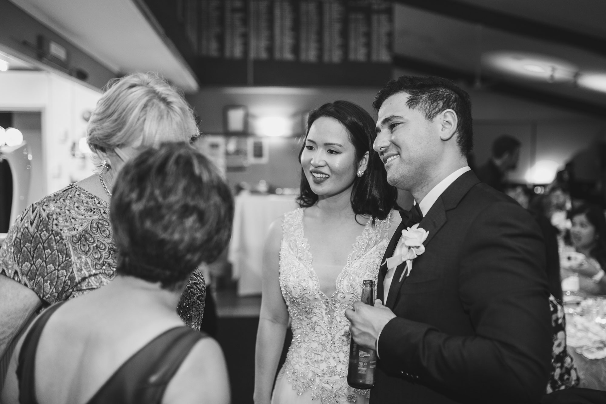 auckland wedding couple chatting