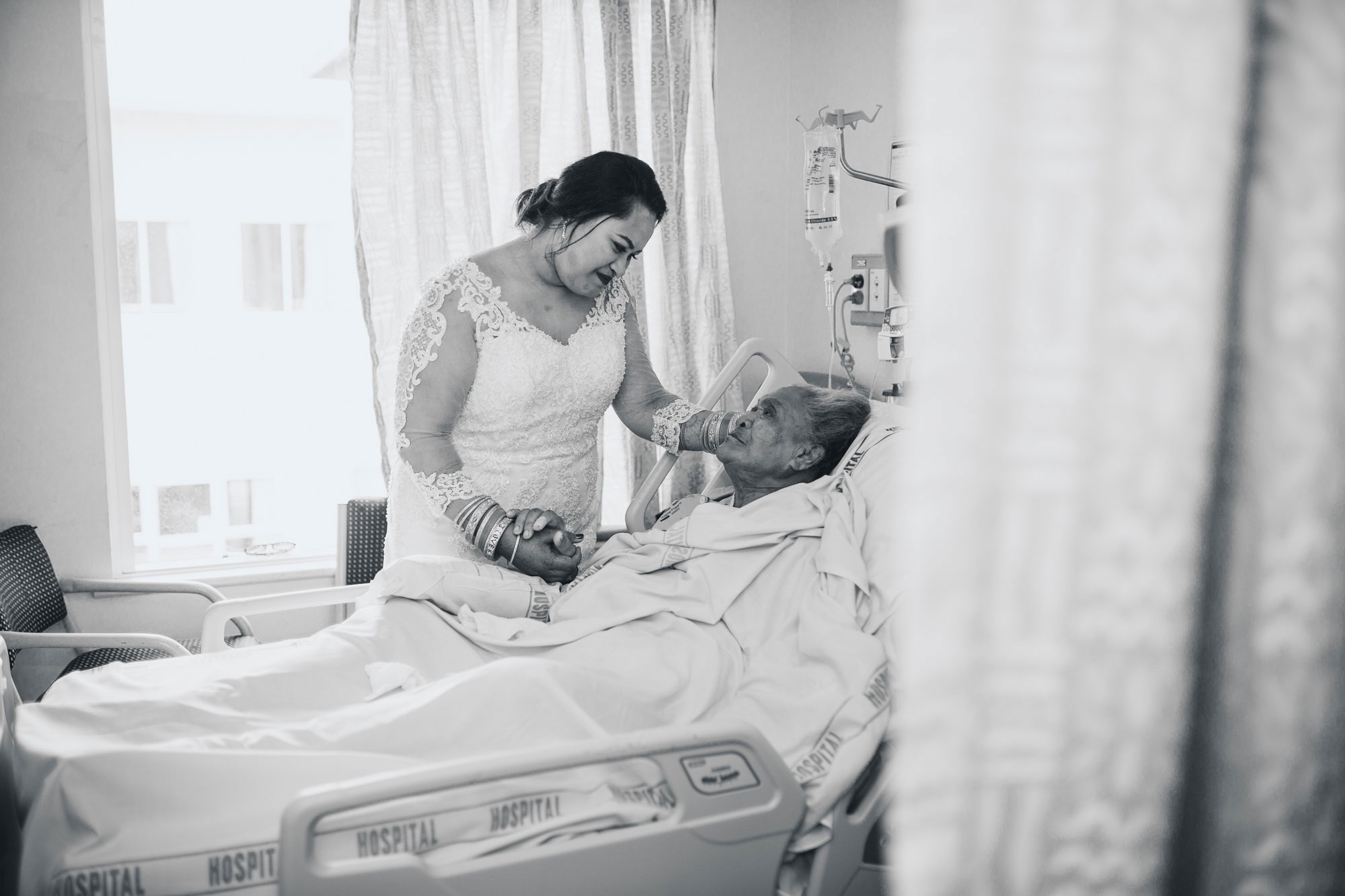 bride and grandma moment