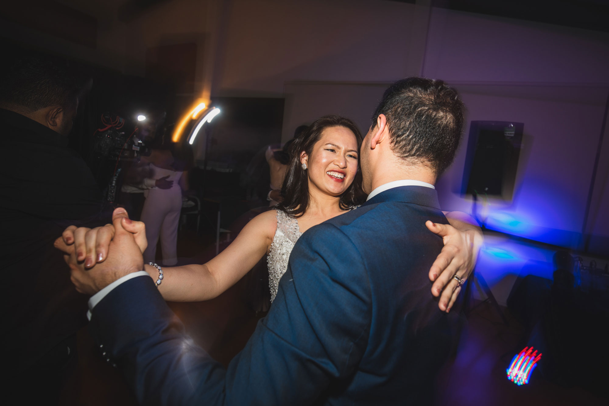 auckland wedding bride and groom dance