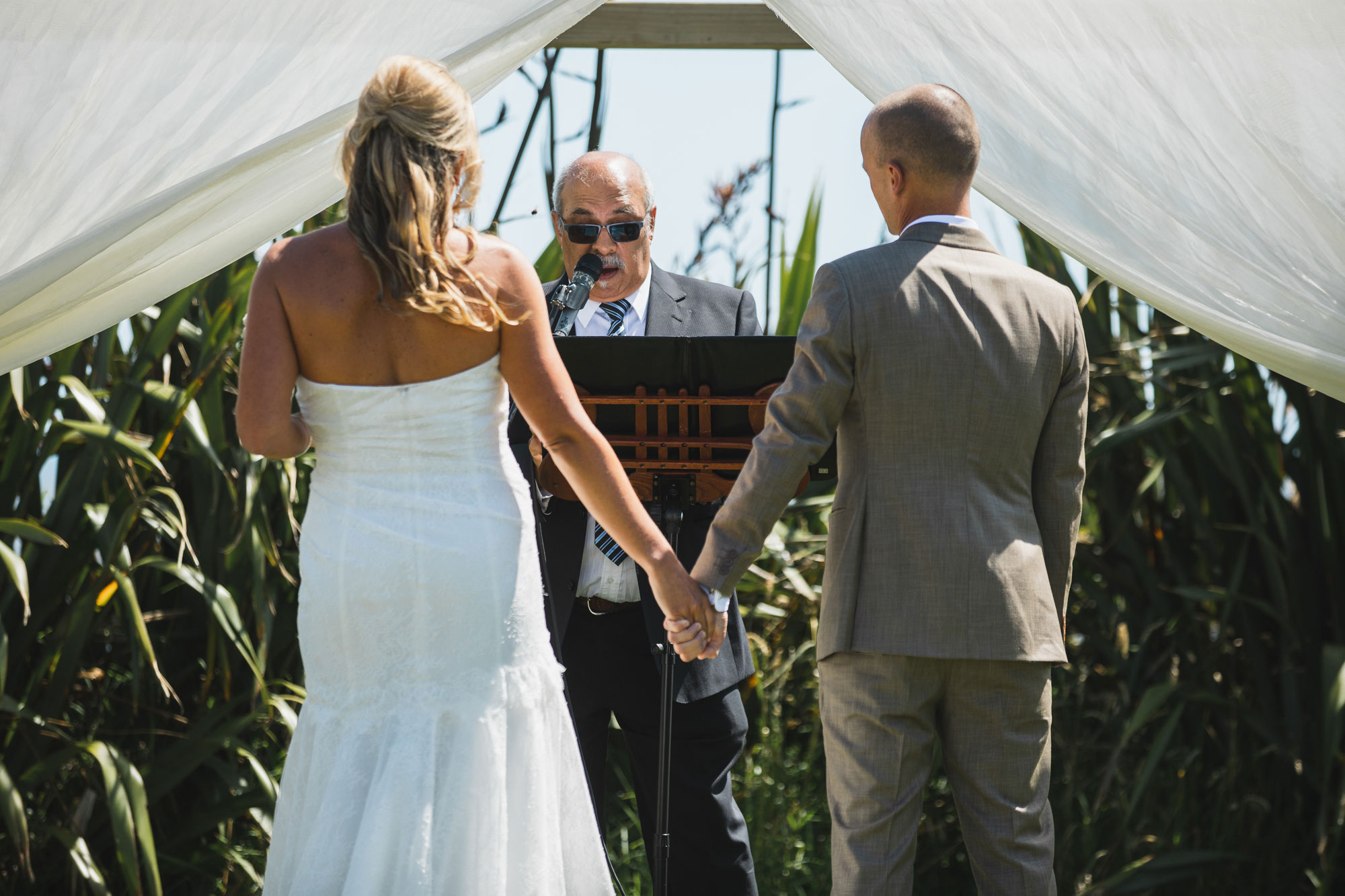 castaways wedding bride and groom