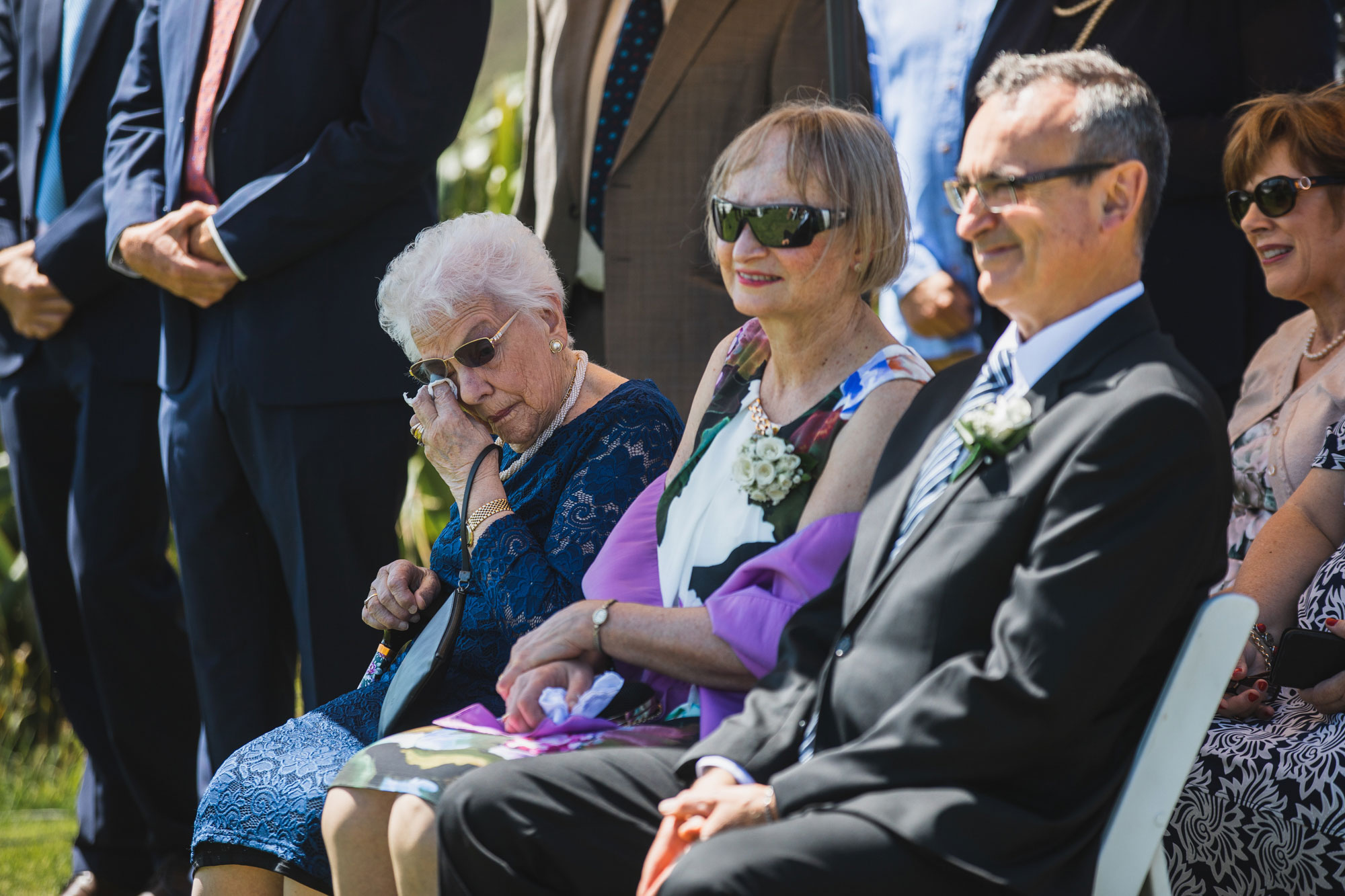 auckland wedding grandmother crying