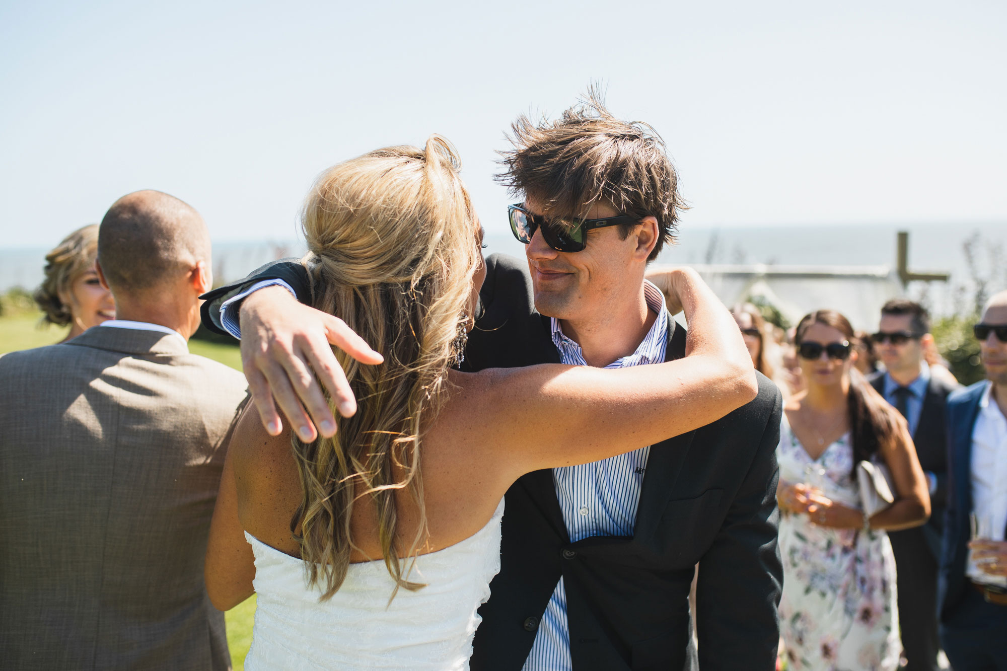 wedding guest and the bride