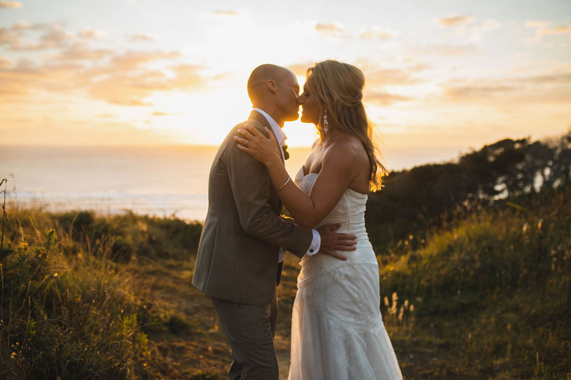 castaways resort sunset wedding photo