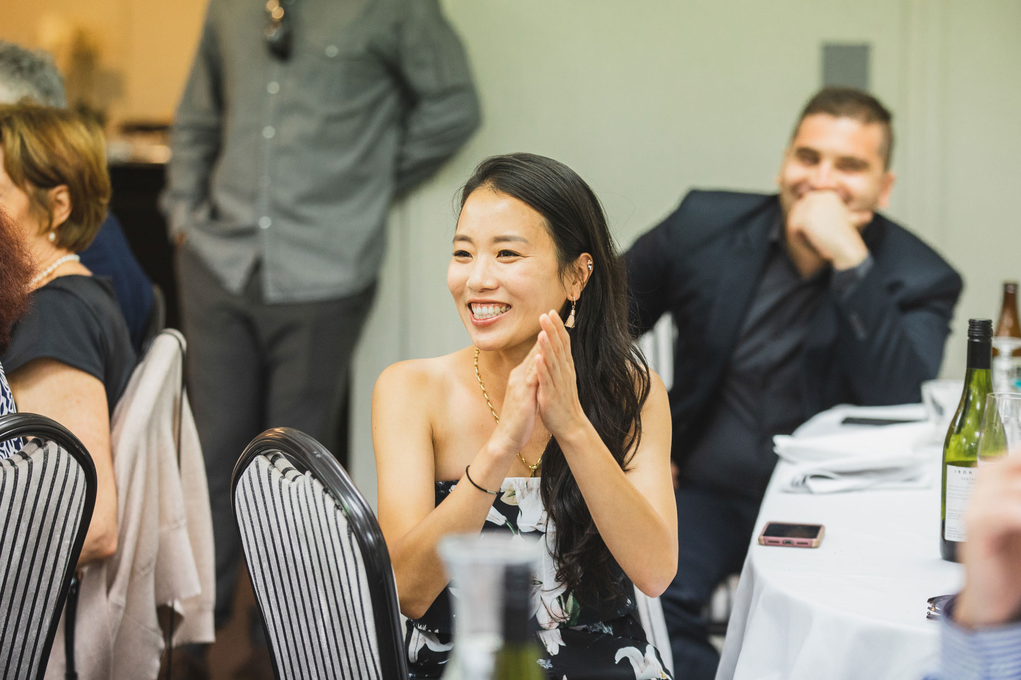 wedding guest clapping