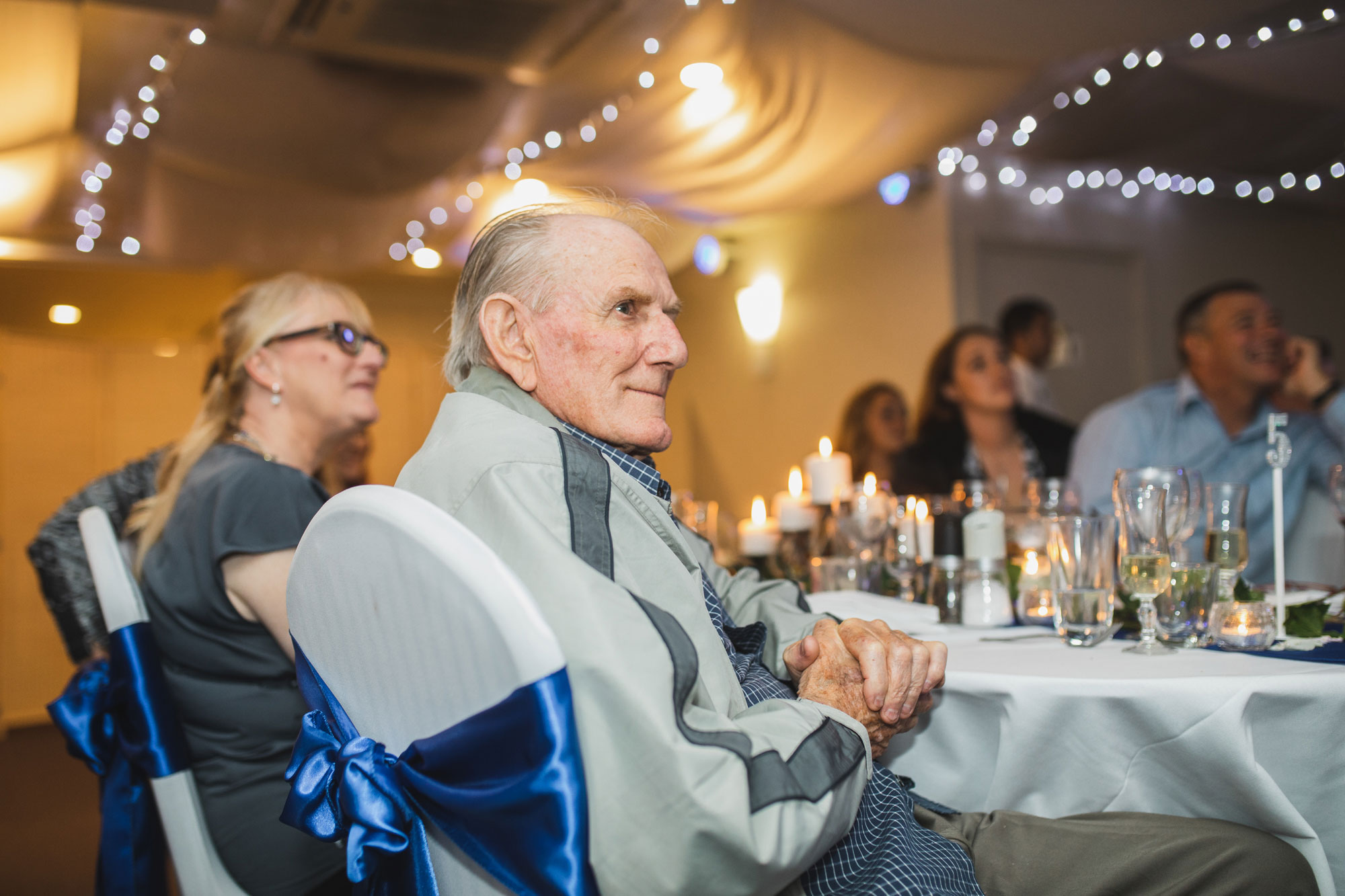 wedding guest listening