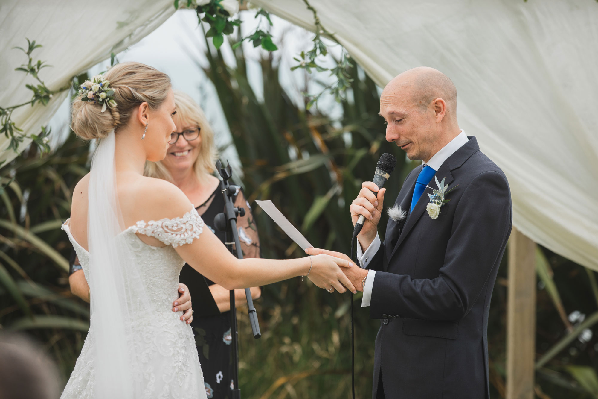 castaways auckland wedding groom emotional vows
