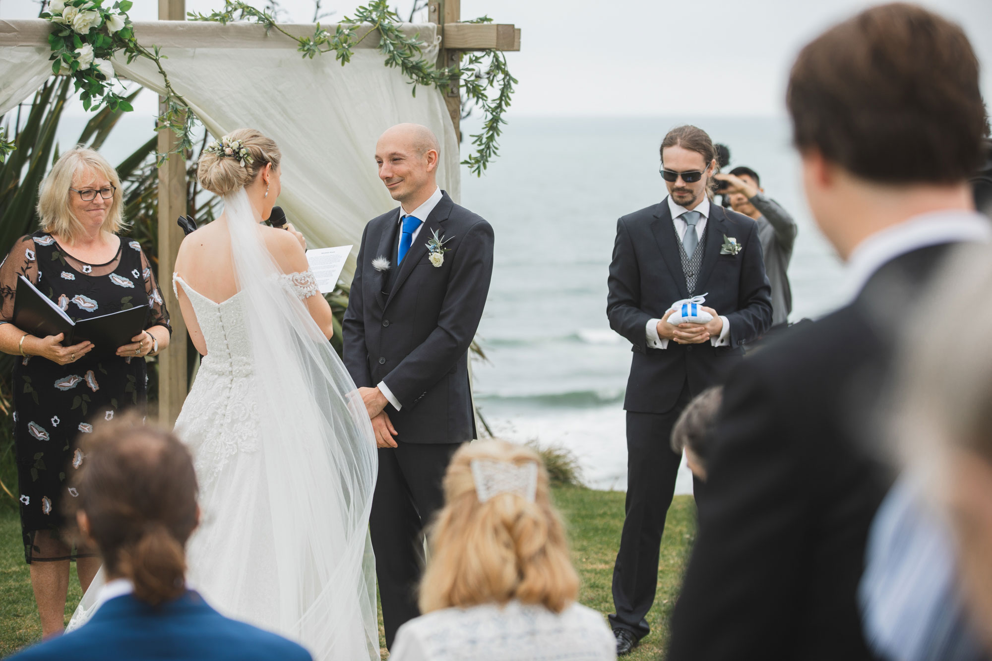 castaways auckland wedding bride vows