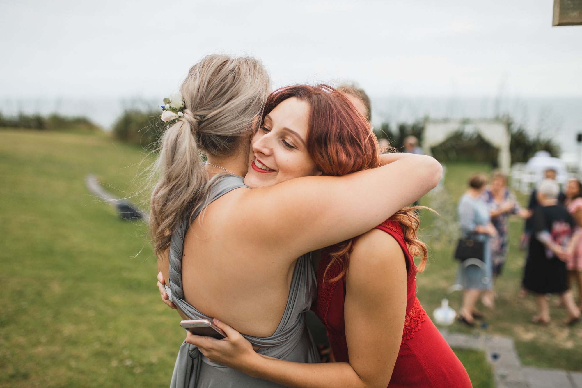 castaways auckland wedding guest and bridesmaid