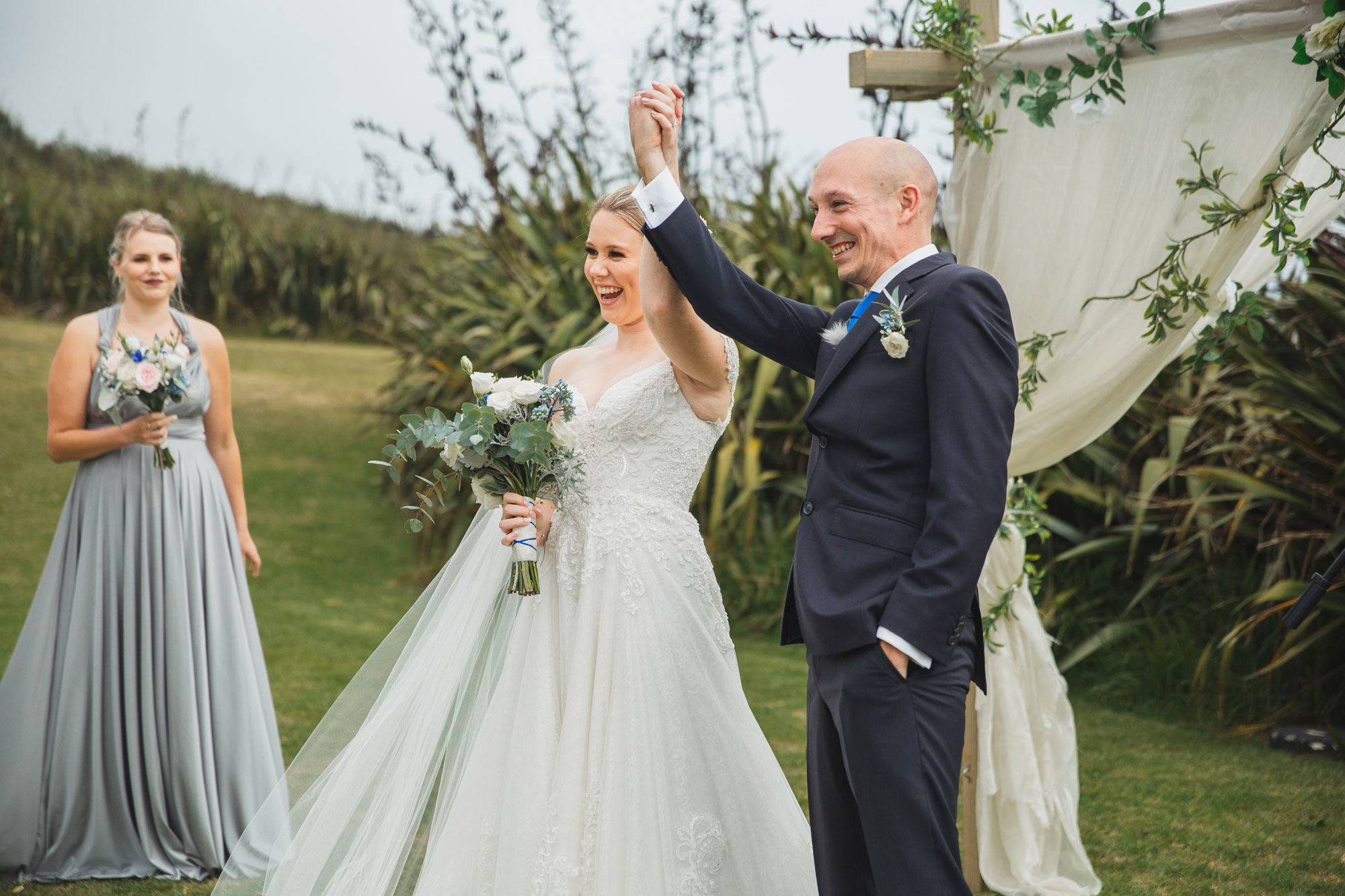 castaways auckland wedding pronounced husband and wife