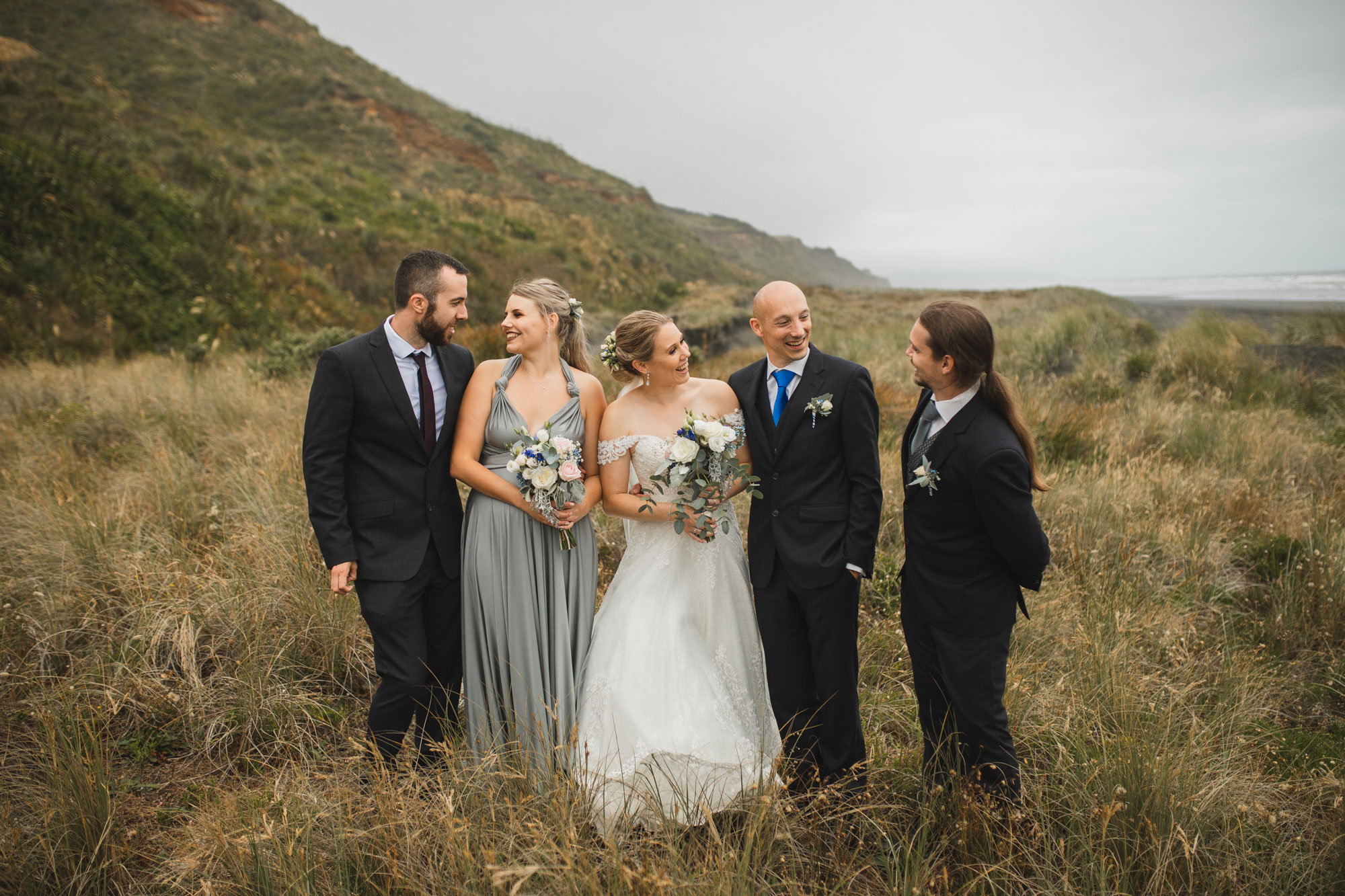 castaways wedding bridal party photo