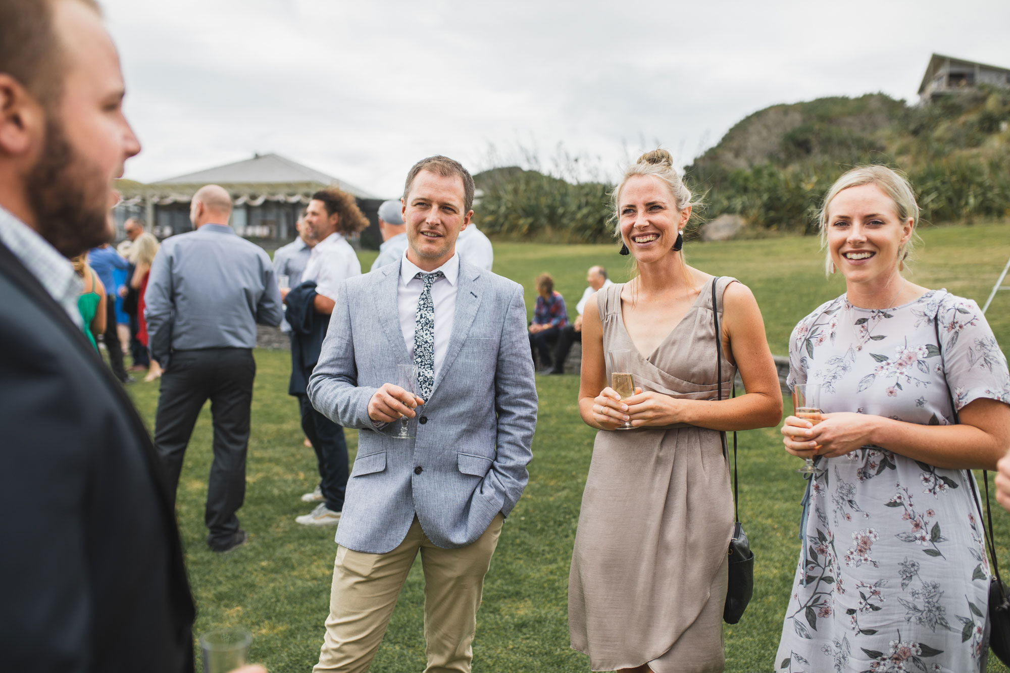 auckland castaways wedding guests talking